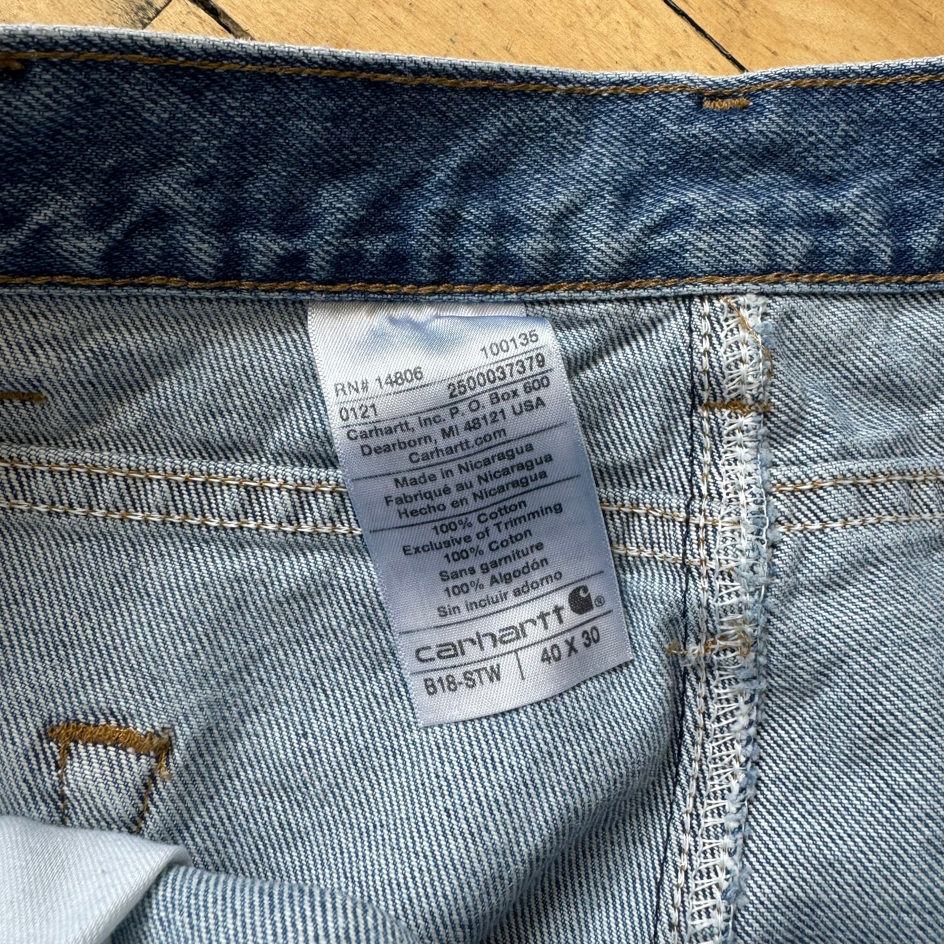 Vintage Carhartt Denim Jeans Sz 40x30