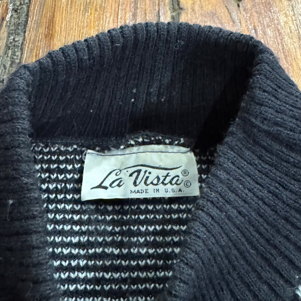 Vintage La Vista Pattern Knit Sweater Sz S