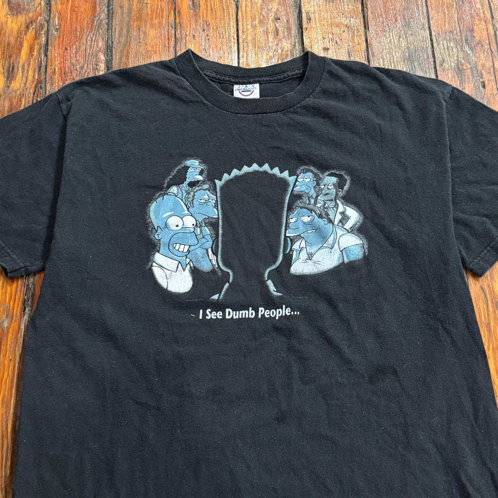 Y2K Simpsons I See Dumb People T-shirt Sz L