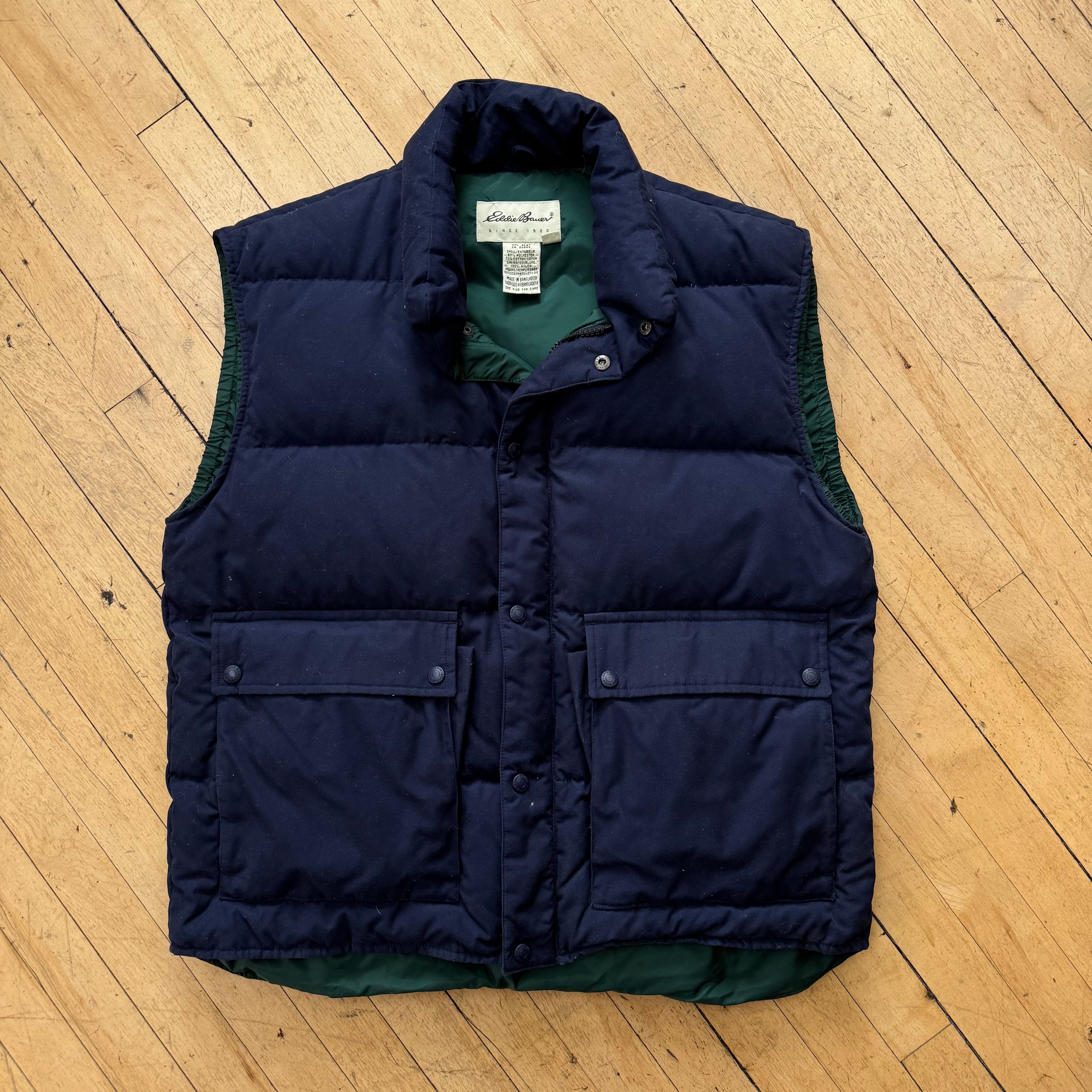 Vintage Eddie Bauer Down Puffer Vest Sz XL