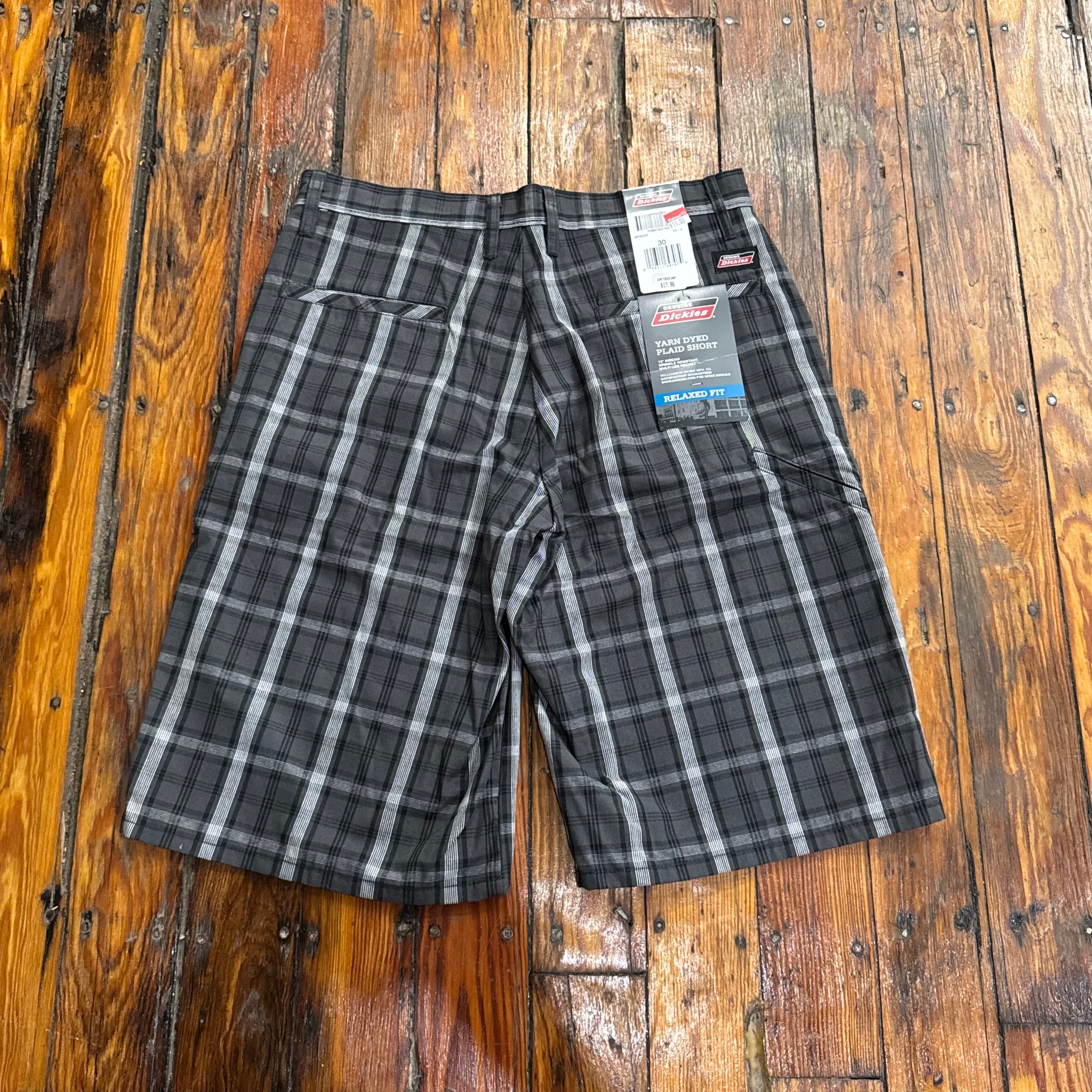 Y2K Dickies Plaid Khaki Shorts Sz 30