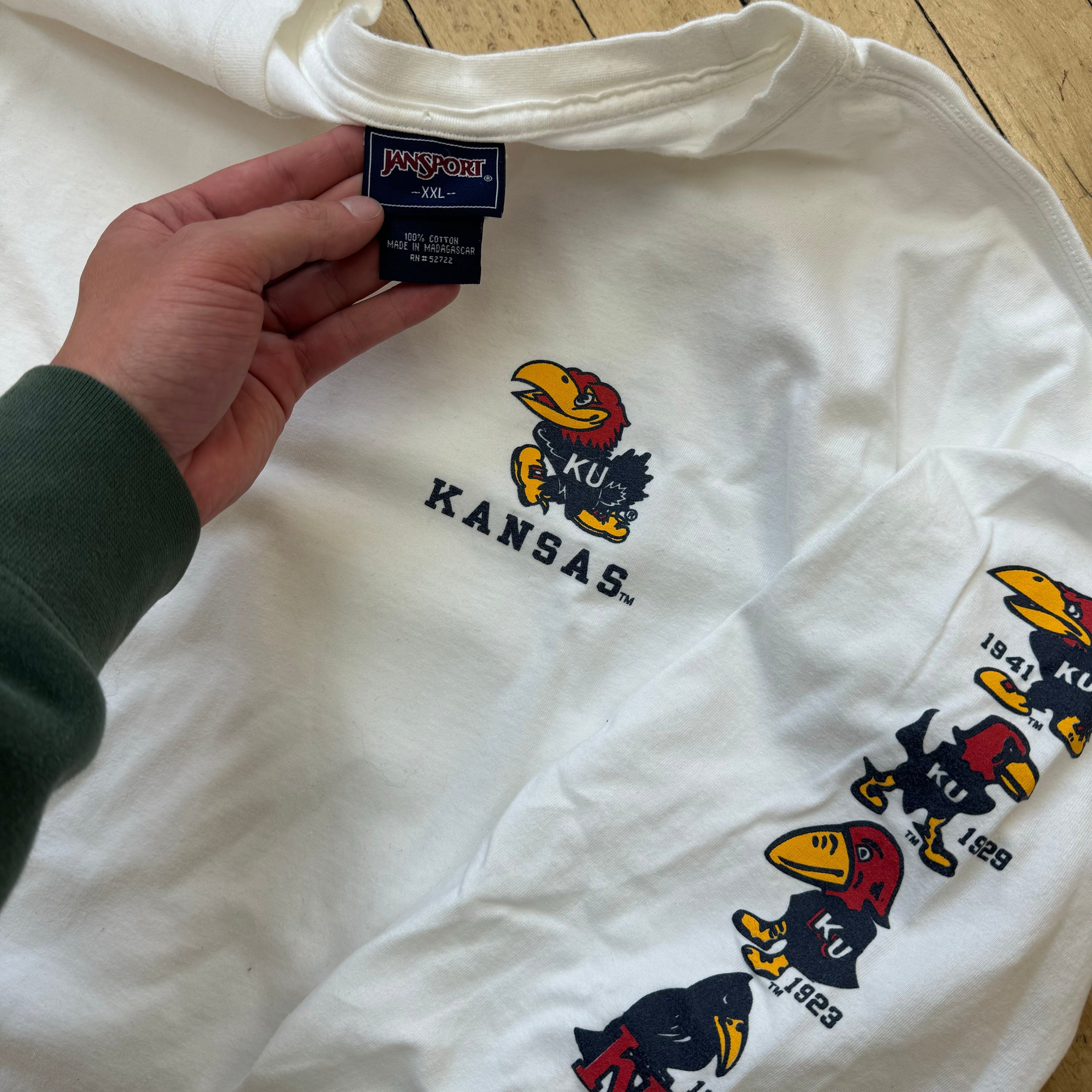 Vintage Kansas Jayhawks Long Sleeve T-shirt Sz XXL