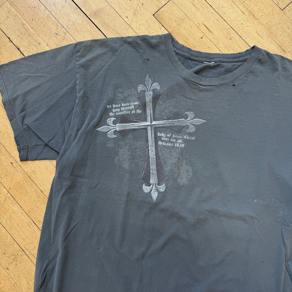 Vintage Faded Religious T-shirt Sz XL