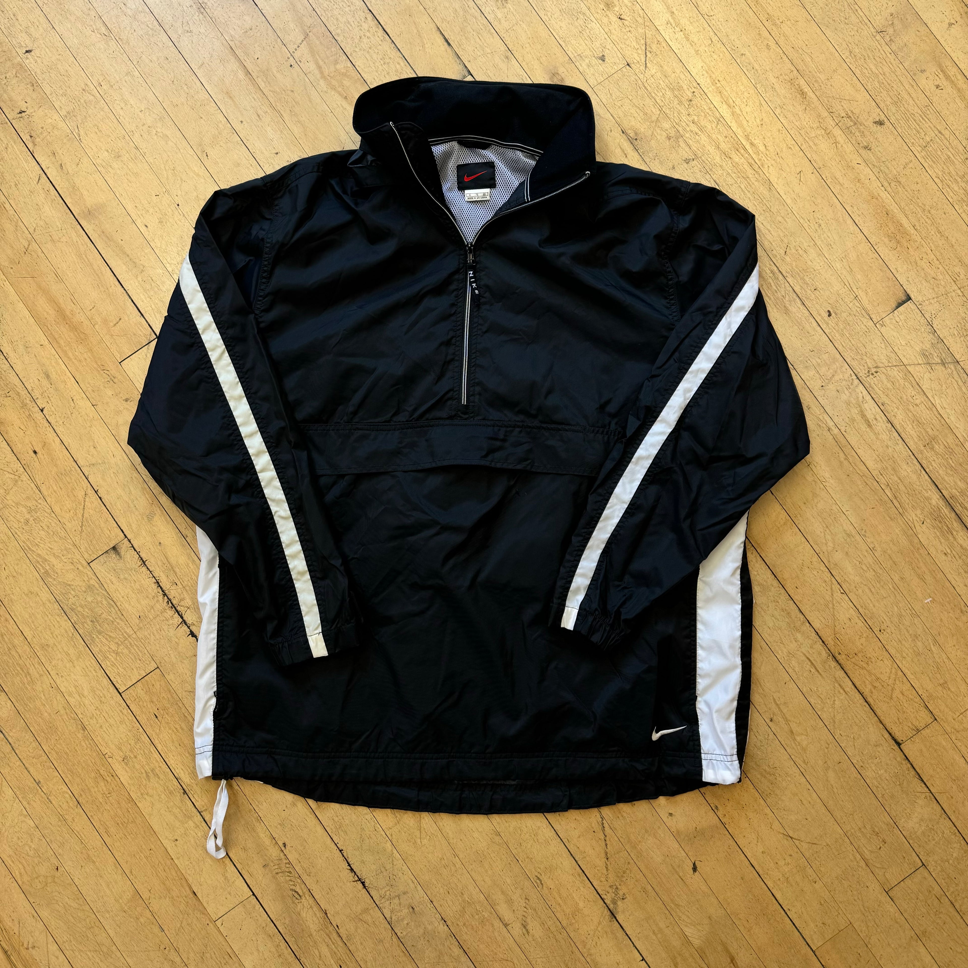 Vintage Black / White Nike Windbreaker Jacket Sz XL