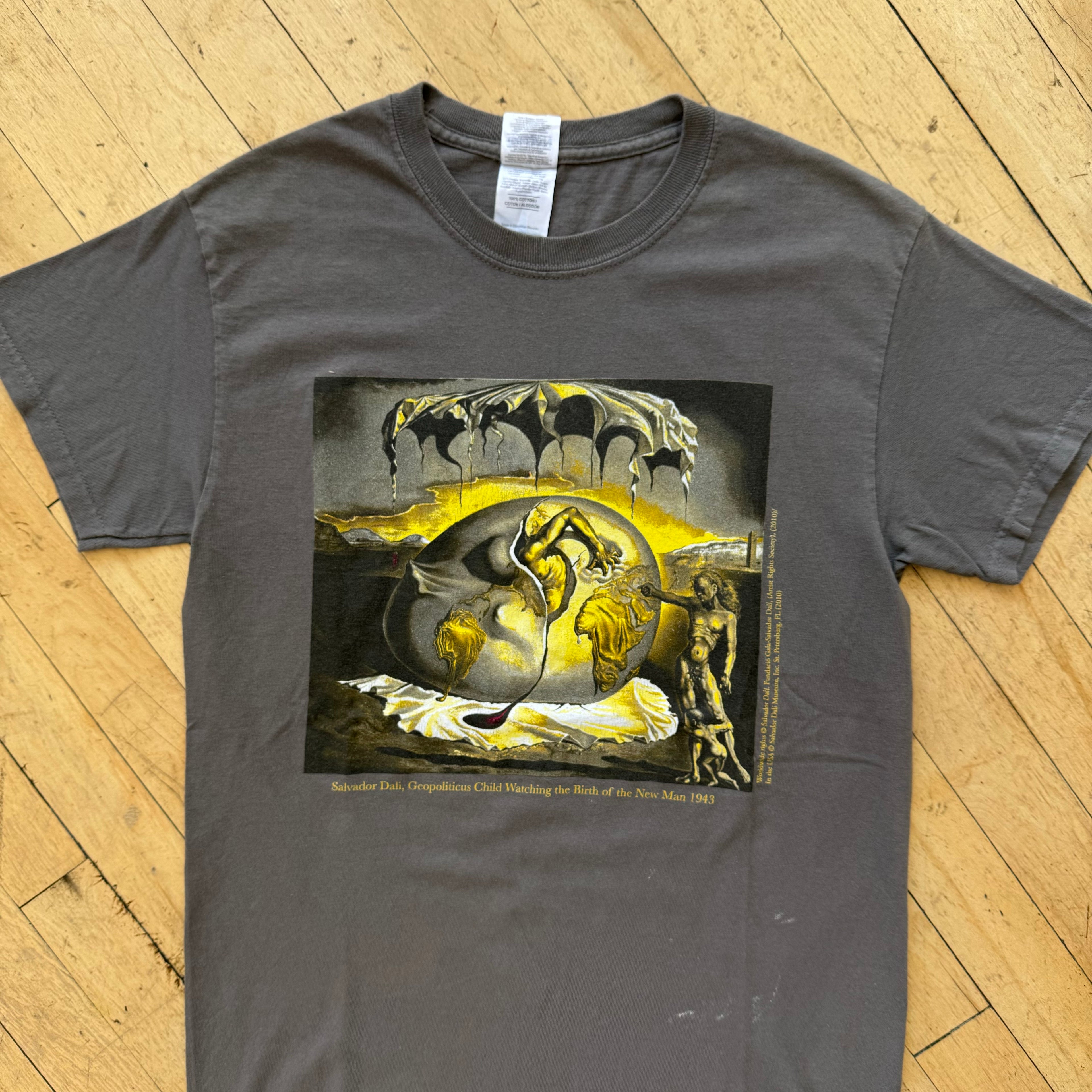 Vintage Salvador Dali Geopoliticus Child Art Museum T-shirt Sz M