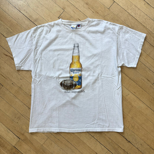 Vintage Corona Extra Relax Responsibly T-shirt Sz M