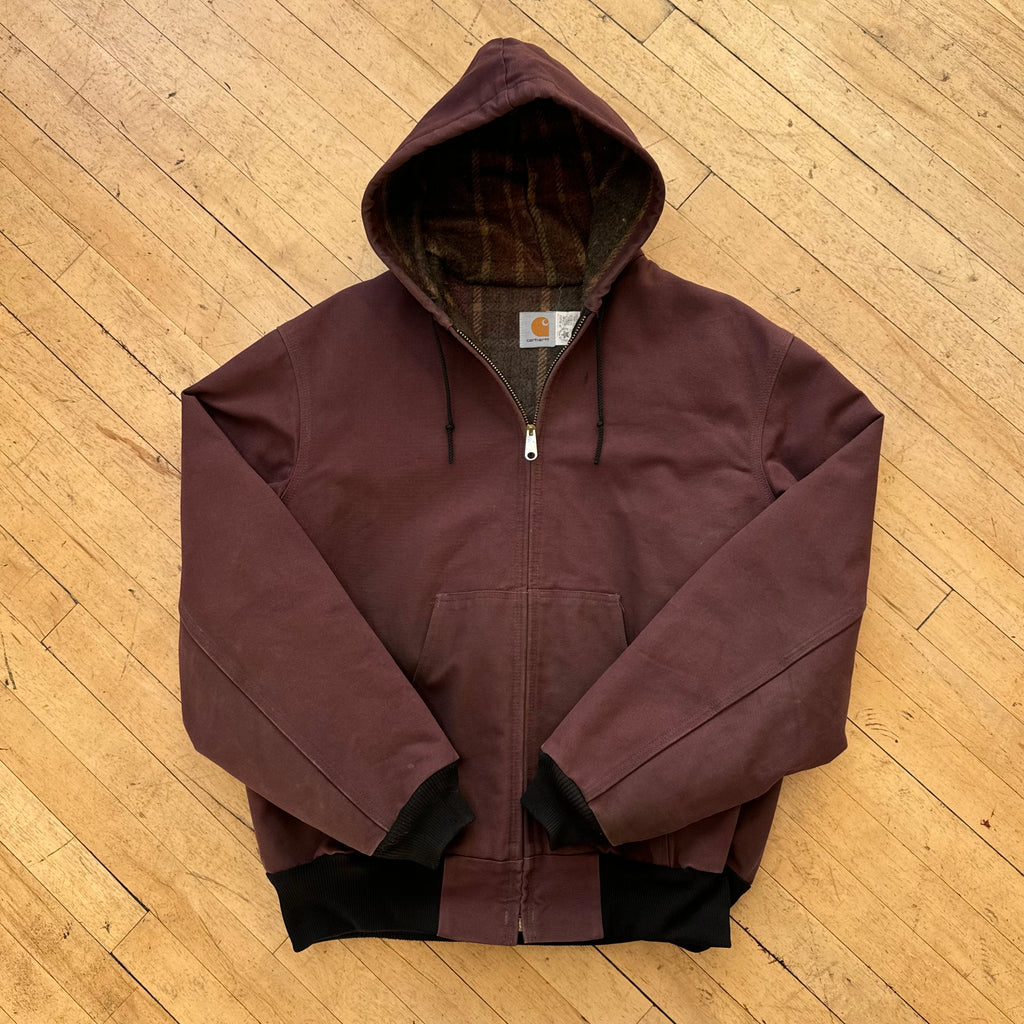 Vintage Carhartt J36 AST Rum Hooded Jacket Sz L