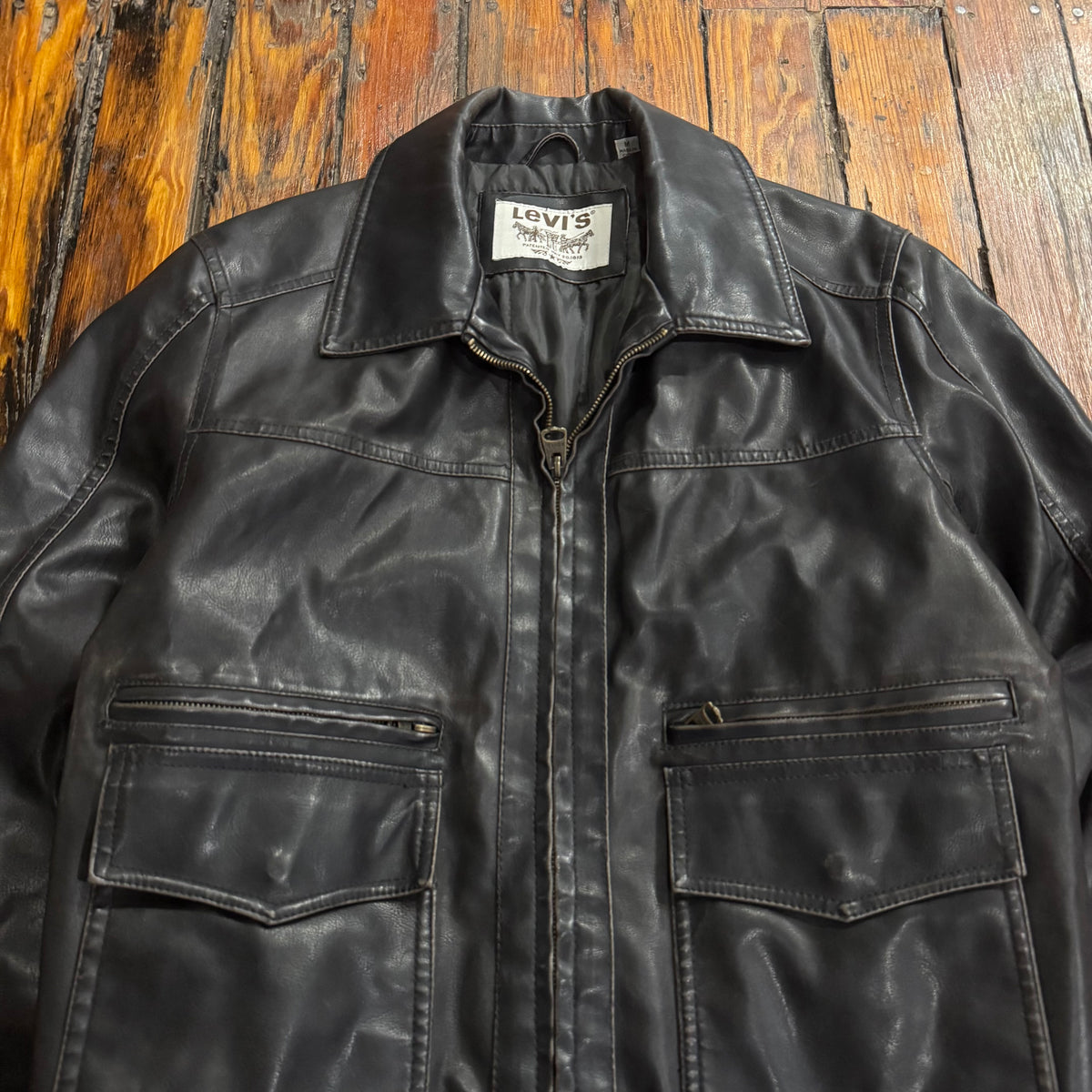 Vintage Levi’s Leather Pocket Jacket Sz M