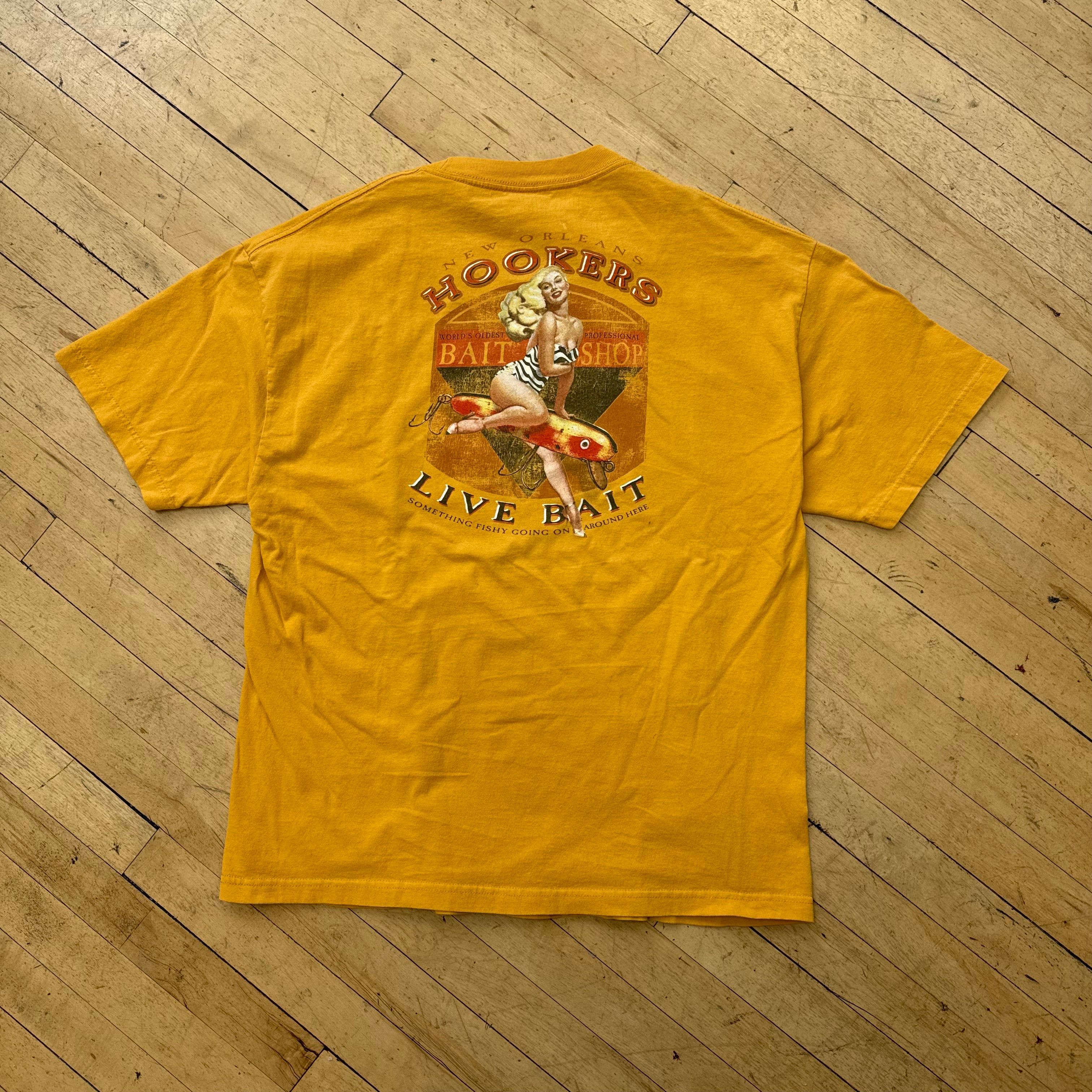 Vintage Hookers Bait Shop T-shirt Sz XL