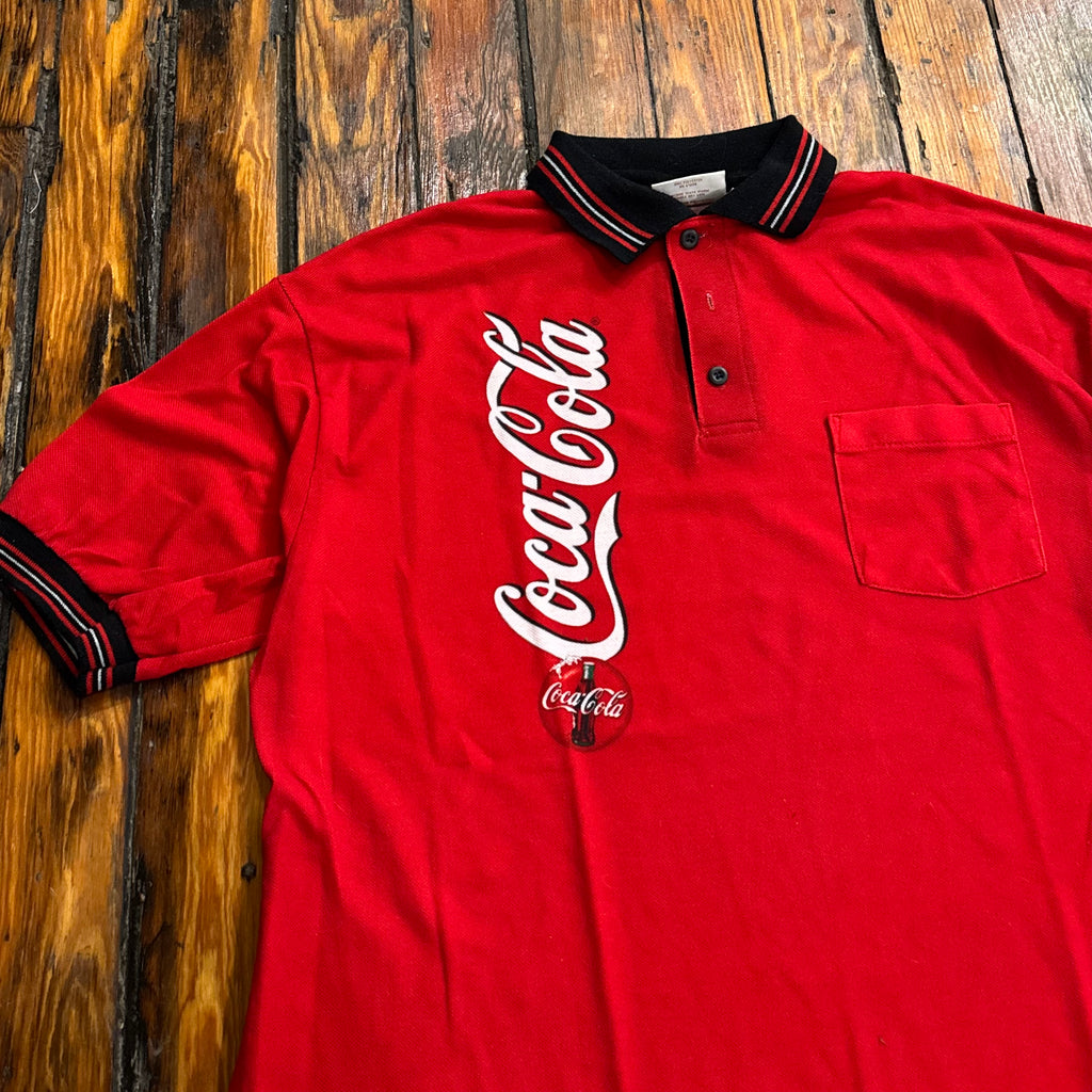 Vintage CocaCola Polo T-shirt Sz XL