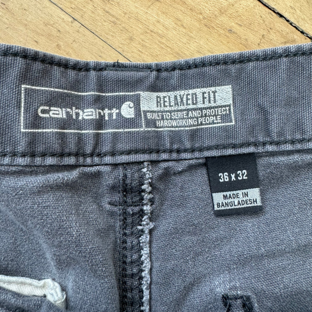 Y2K Grey Carhartt Khaki Double Knee Pants Sz 36x32