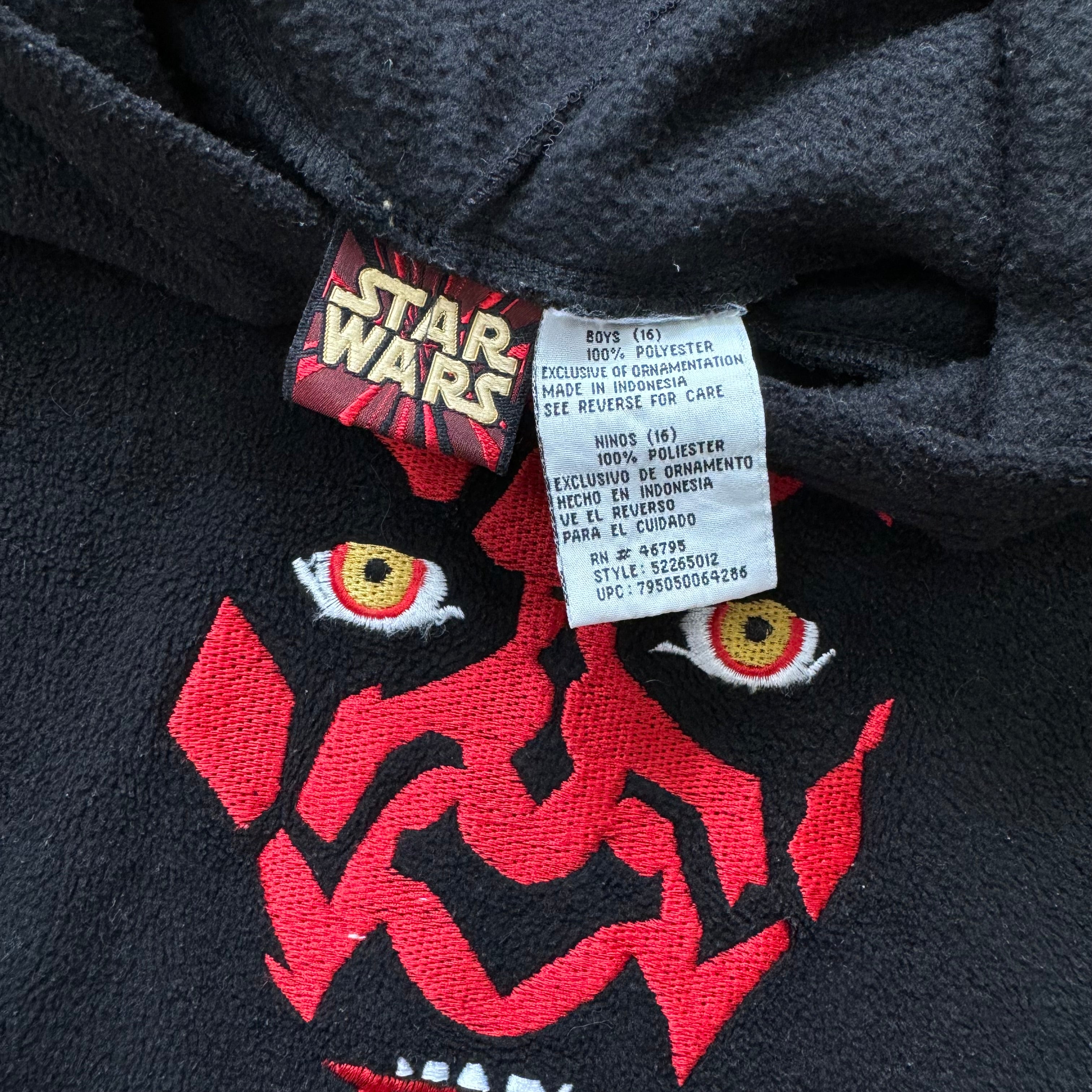 Vintage Star Wars Darth Maul Hoodie Sz YTH XL