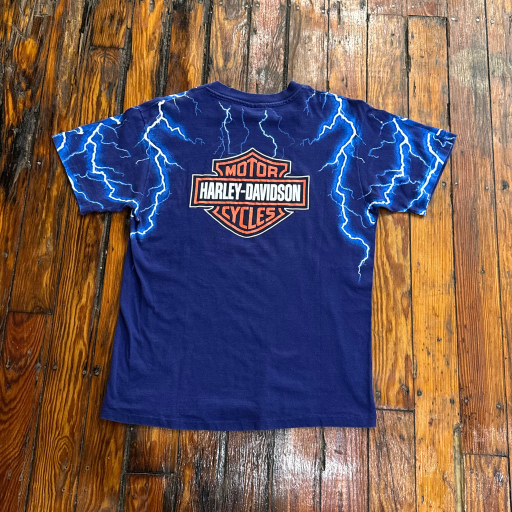 Vintage Harley Davidson Lighting Logo T-shirt Sz M