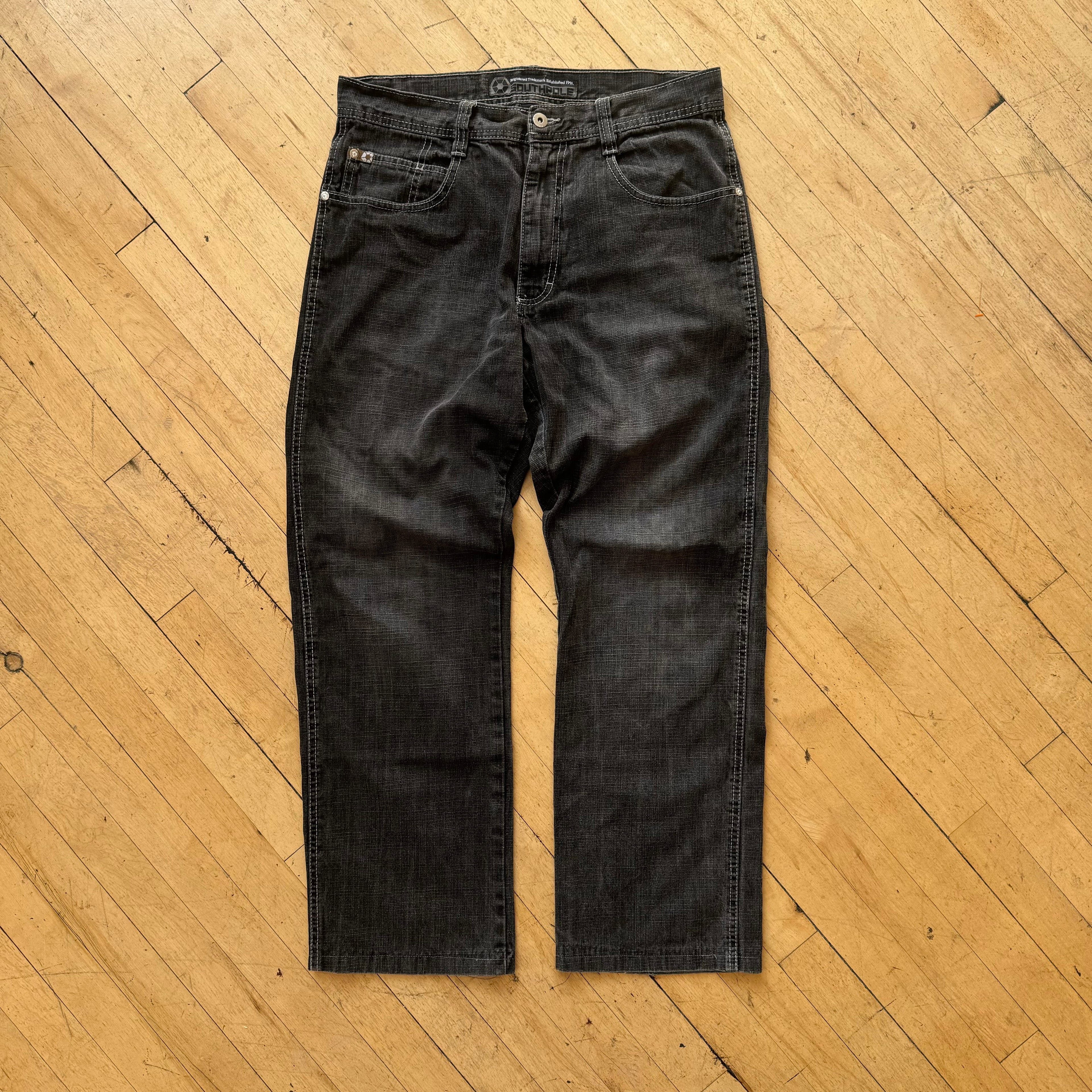 Y2K Black Wash South Pole Denim Jeans Sz 32