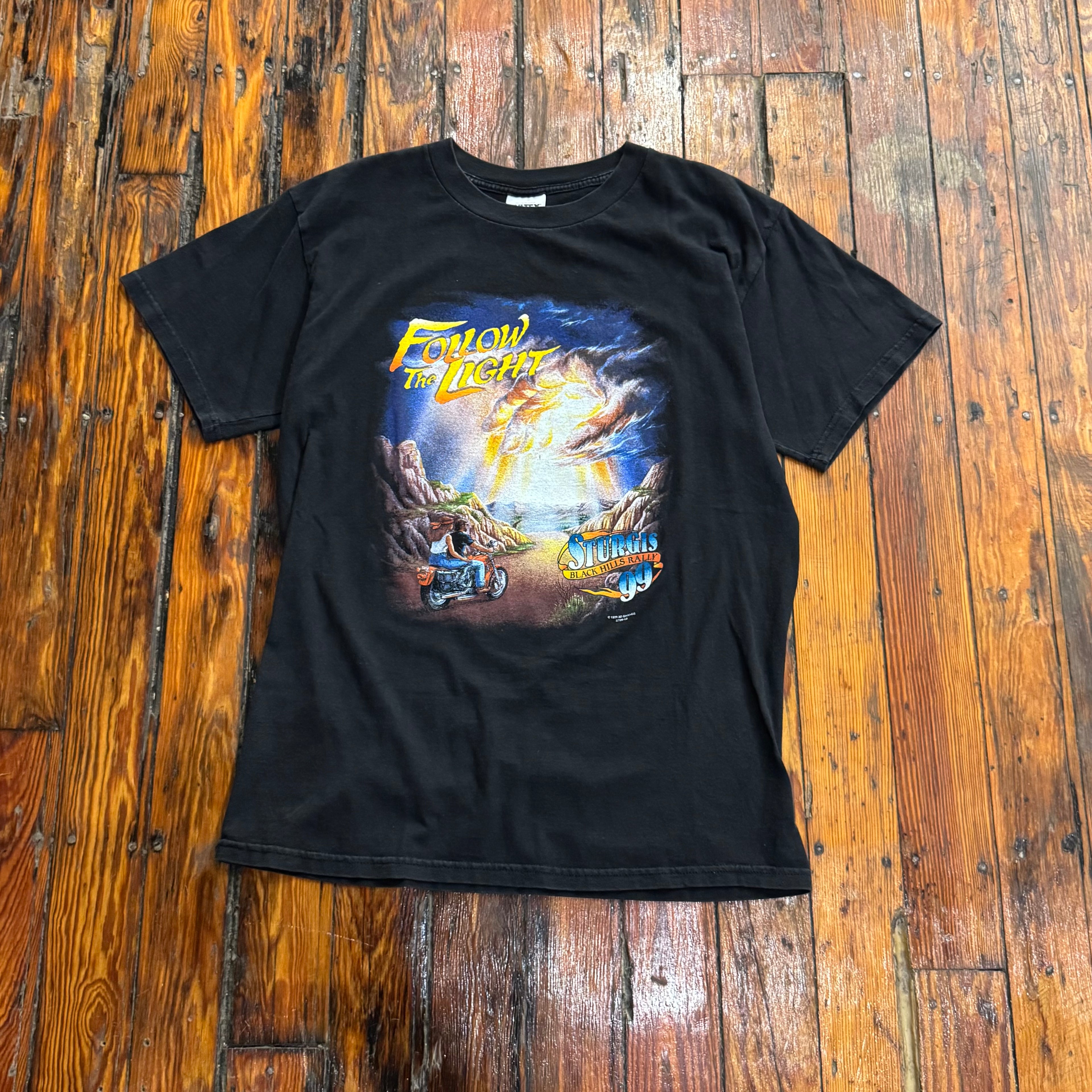 Vintage Follow the Light Sturgis T-shirt Sz L
