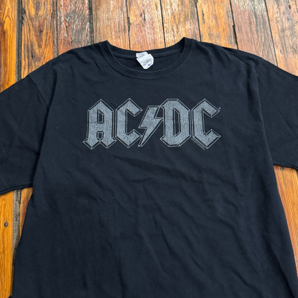 Y2K Ac/Dc SpellOut T-shirt Sz XL