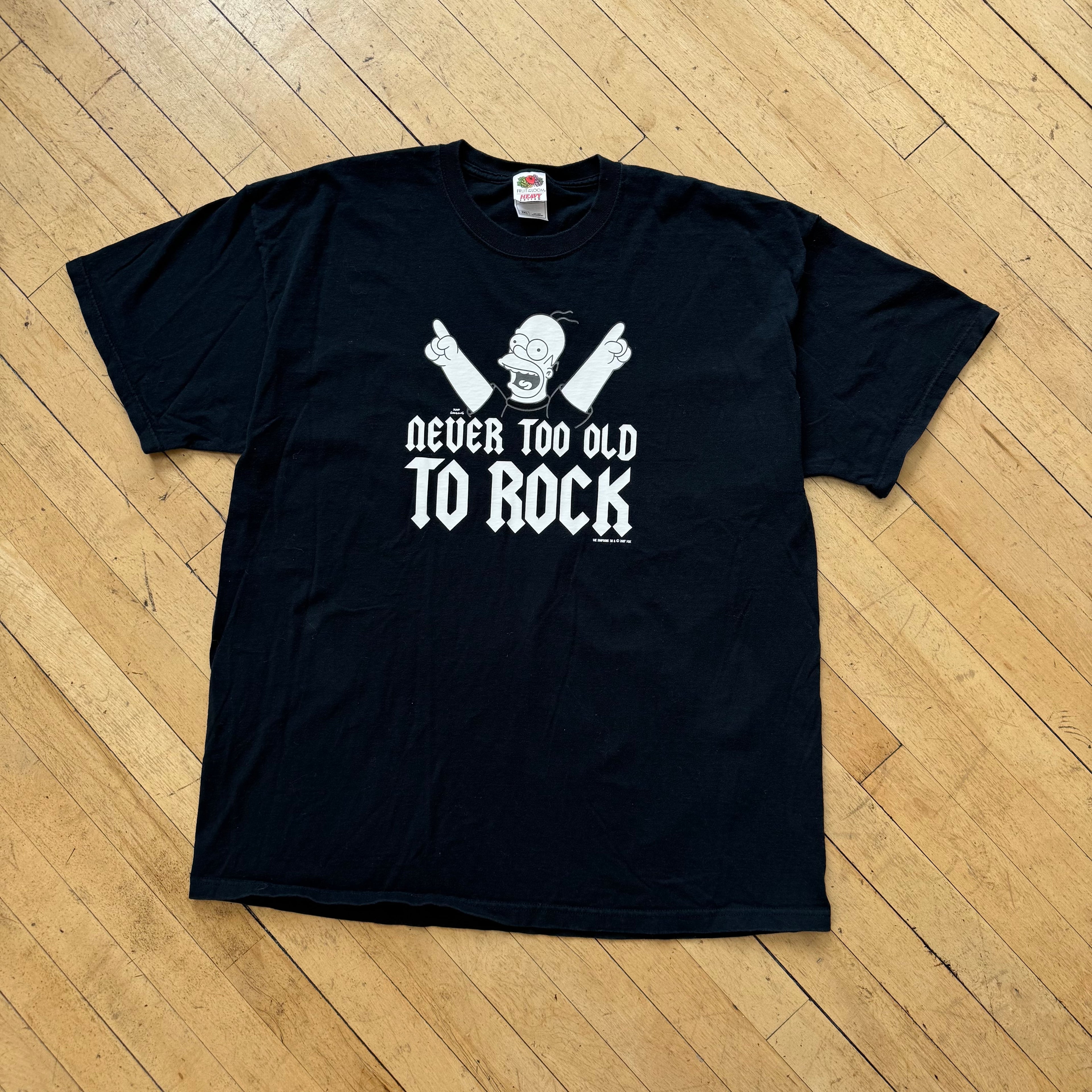 Y2K Never to Old to Rock Homer T-shirt Sz XL