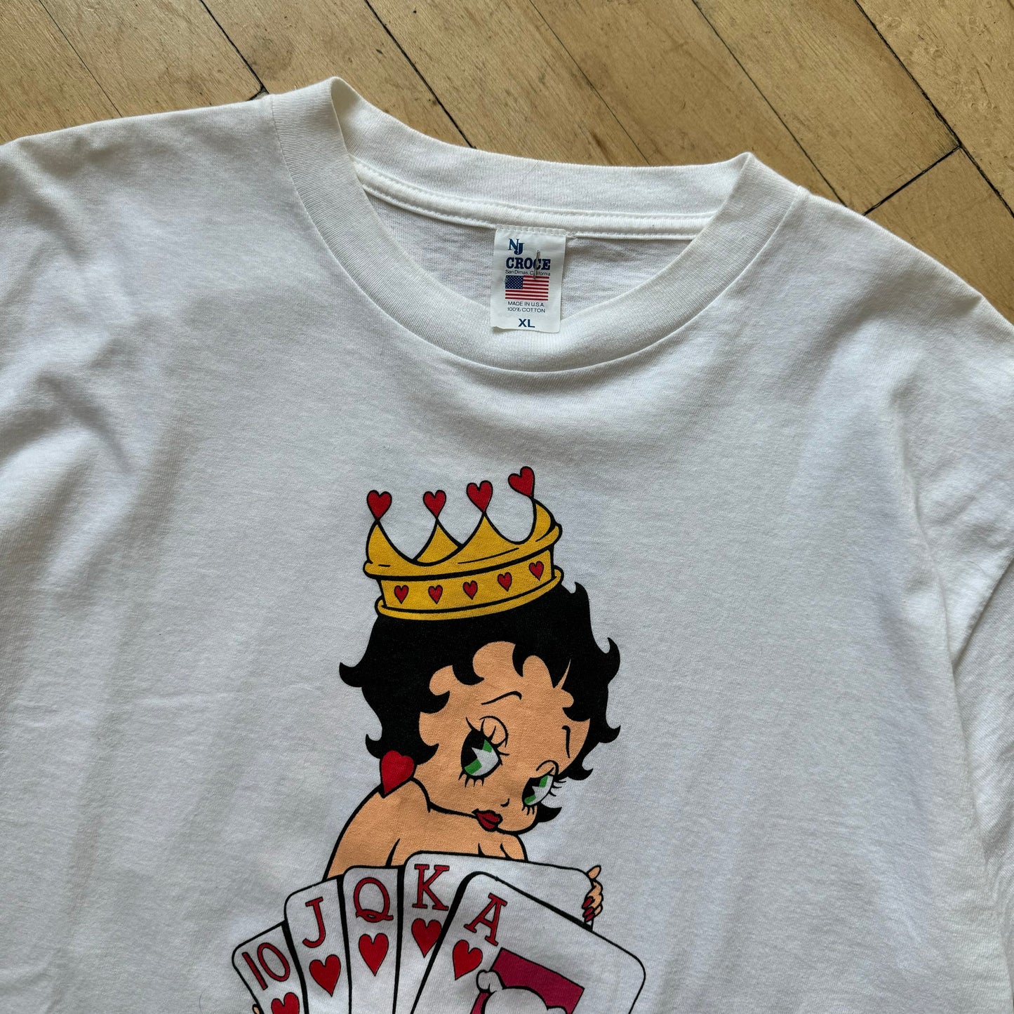 Vintage Betty Boop Queen Of Hearts T-shirt Sz XL