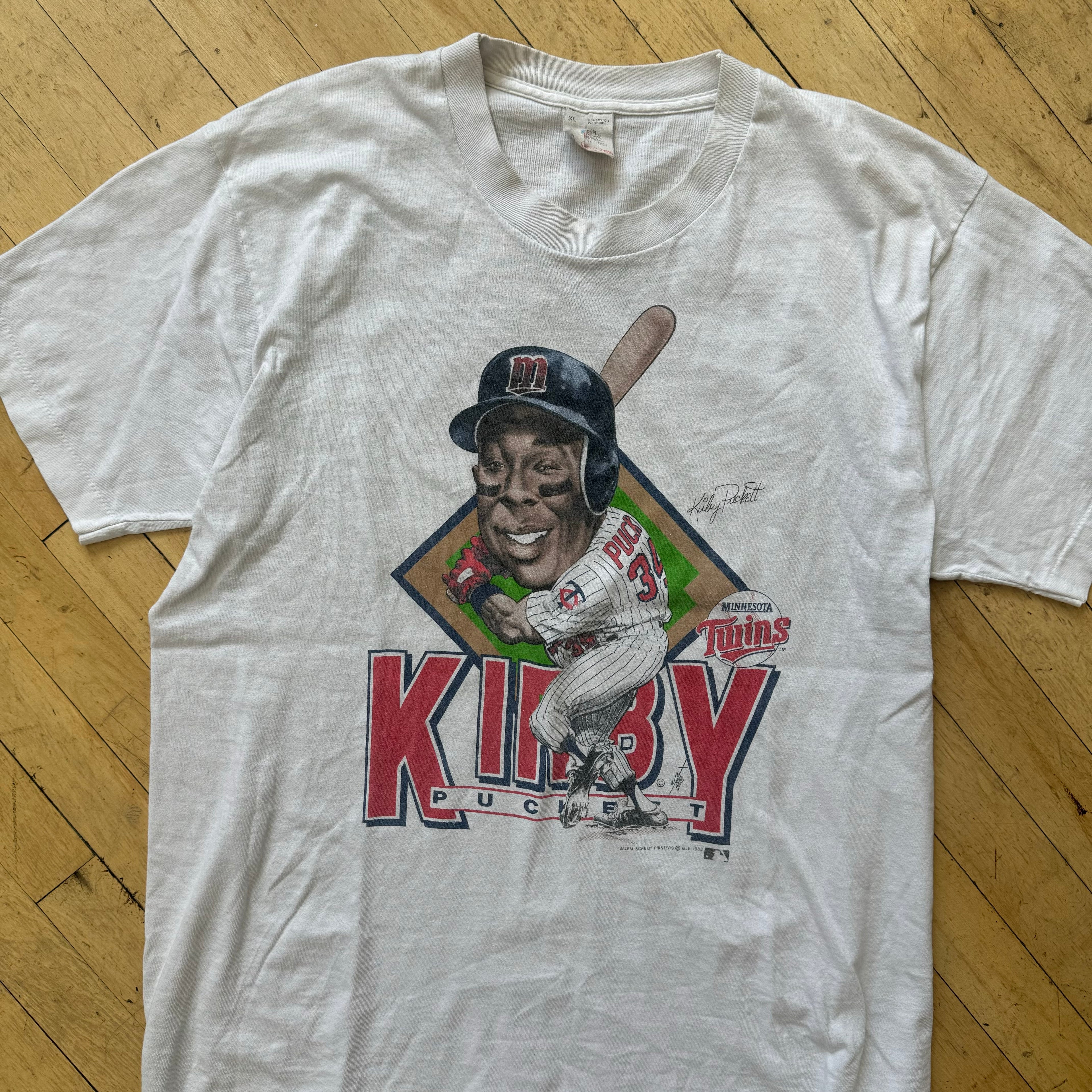 Vintage Kirby Puckett Twins T-shirt Sz XL