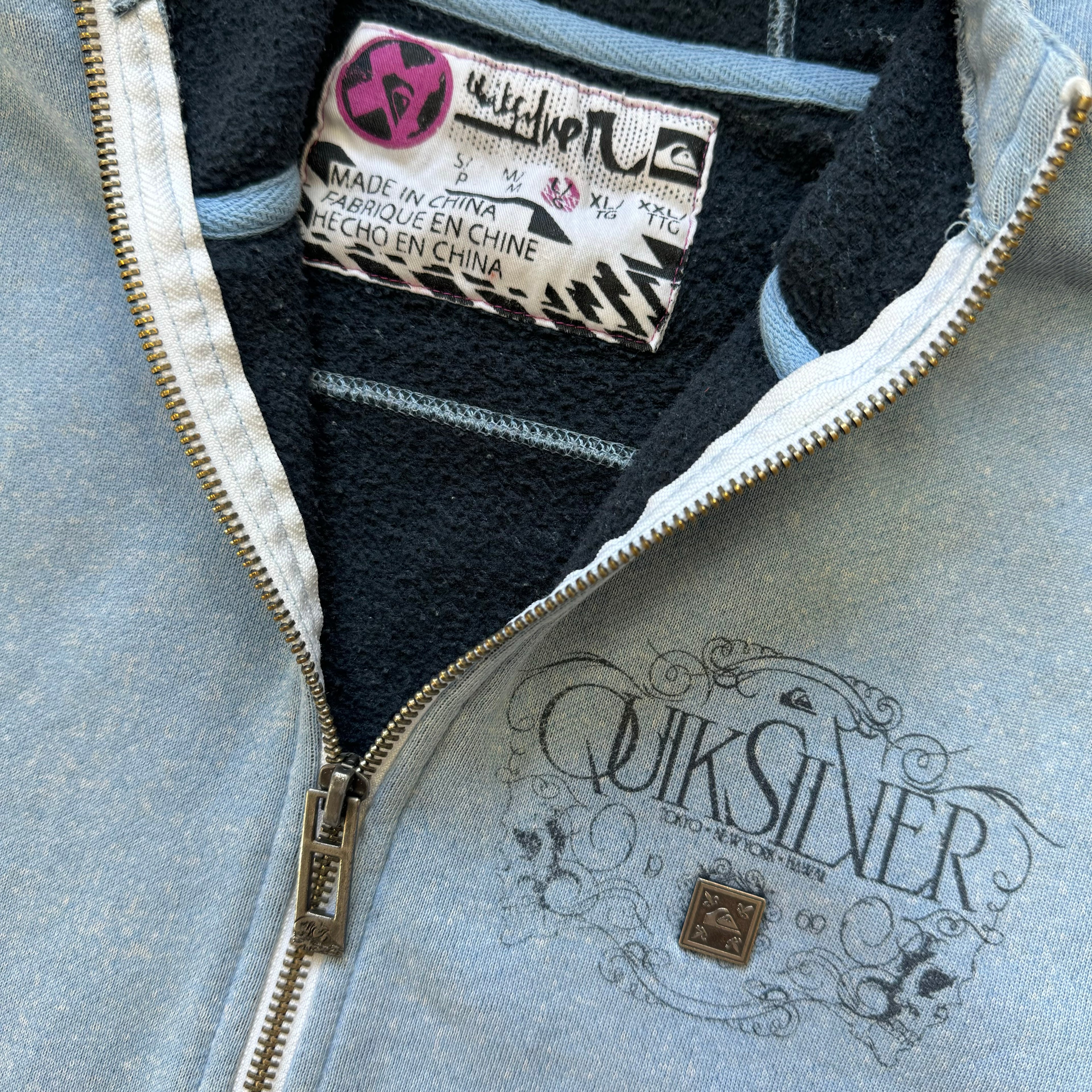 Y2K Quicksilver Zip-Up Jacket Sz L