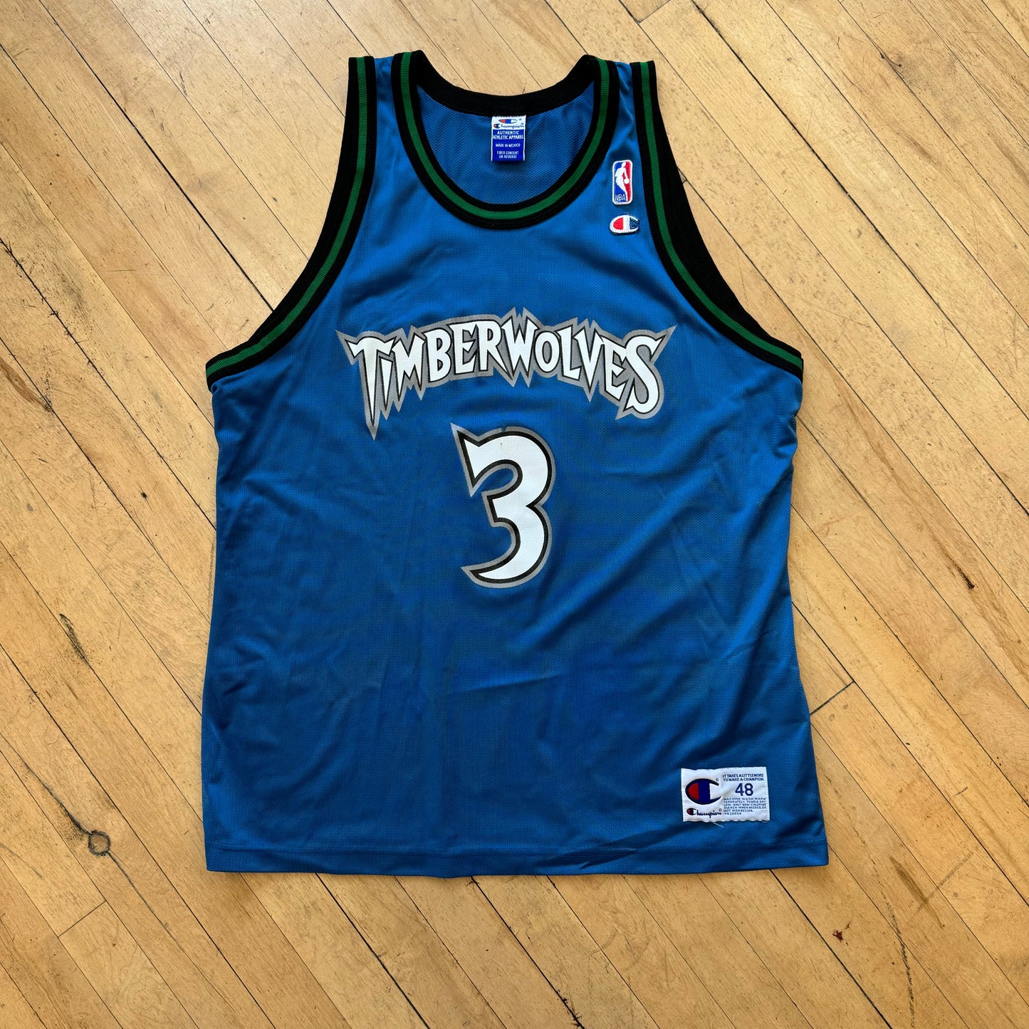 Vintage Champion Timberwolves “Marbury” Jersey Sz L