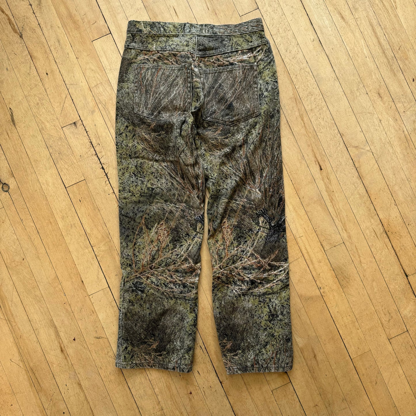 Vintage Mossy Oak Camo Double Knee Kahki Pants Sz 30x30