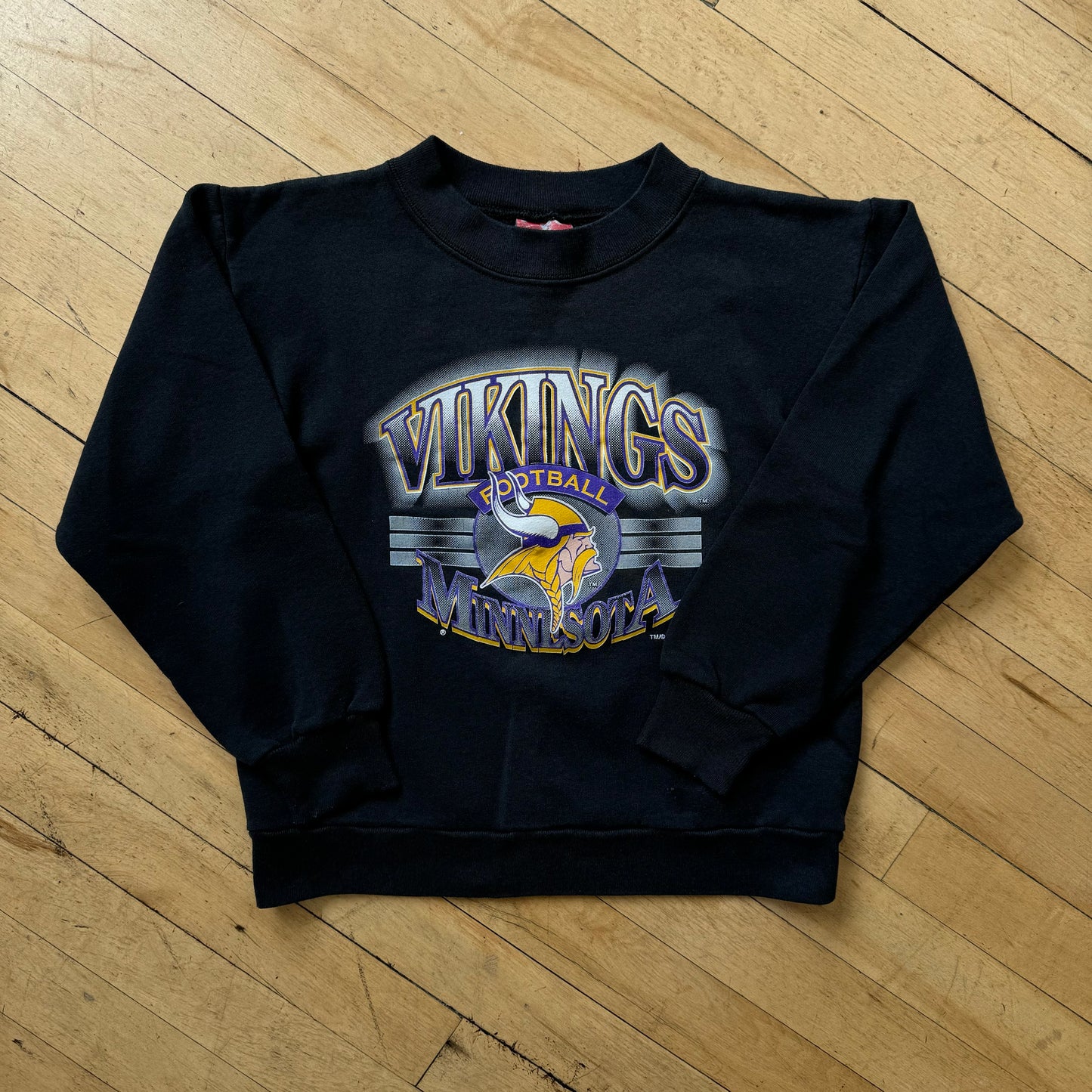 Vintage Trench Kids Minnesota Vikings Crewneck Sz YTH M