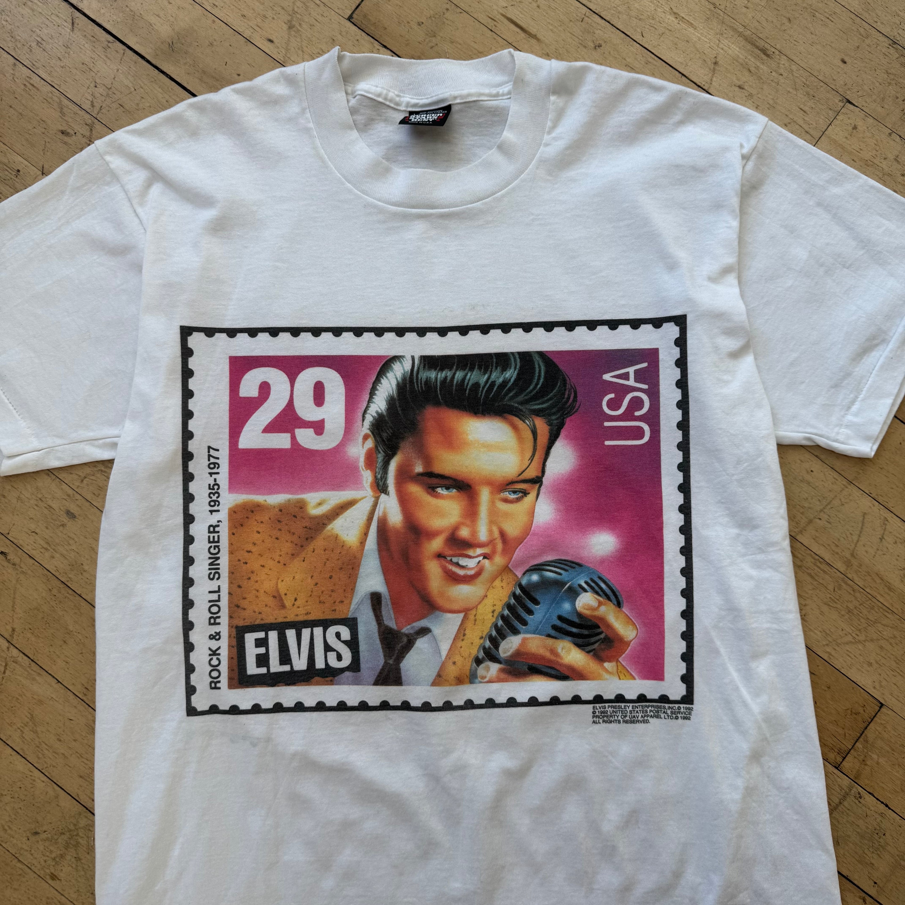 Vintage Elvis Presley Stamp T-shirt Sz L