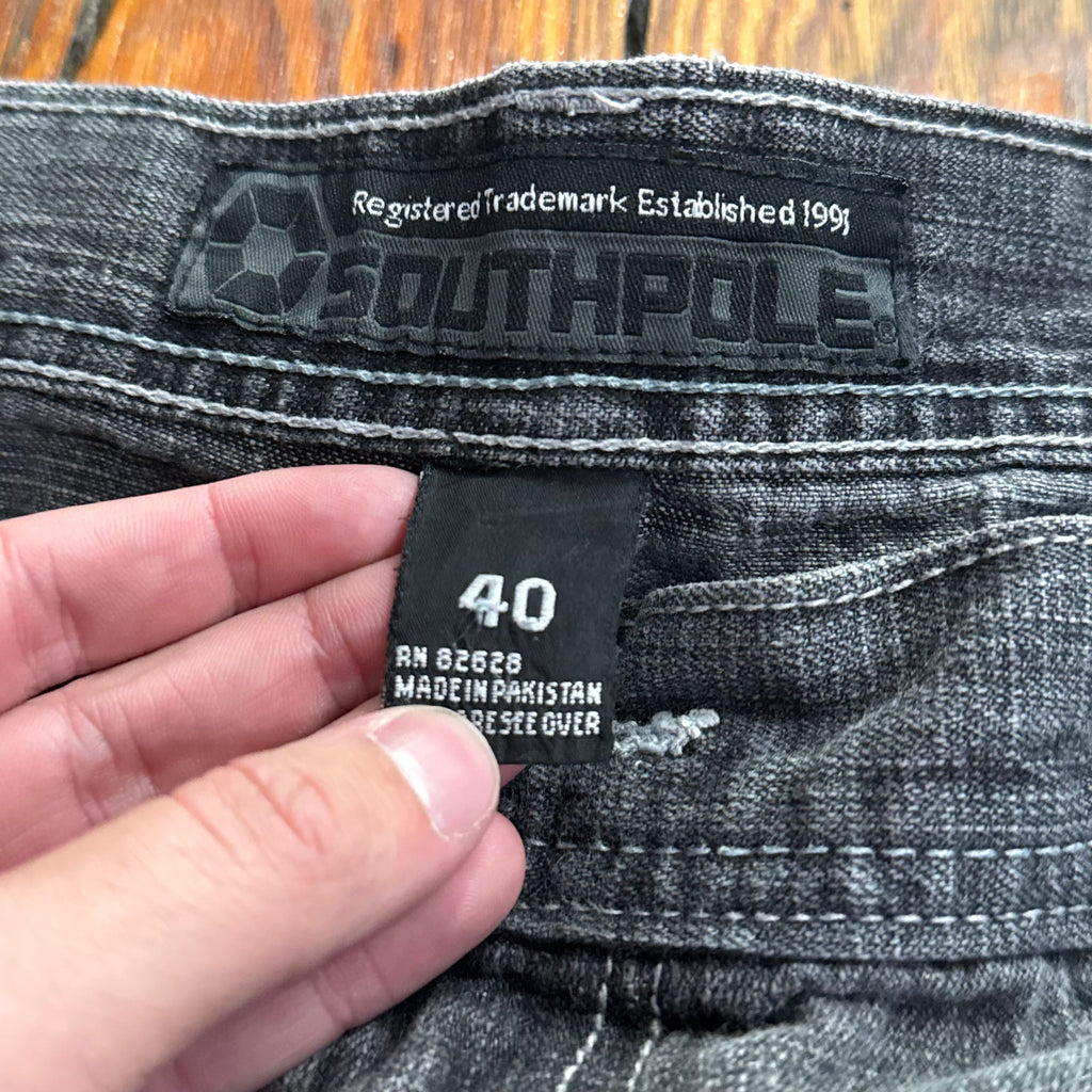 Y2K South Pole Denim Jean Shorts Sz 40
