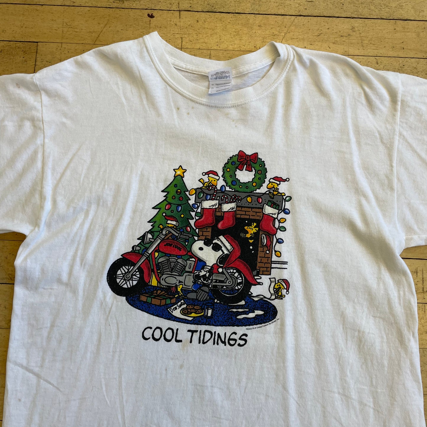 2000s Snoopy Christmas Graphic T-shirt Sz L