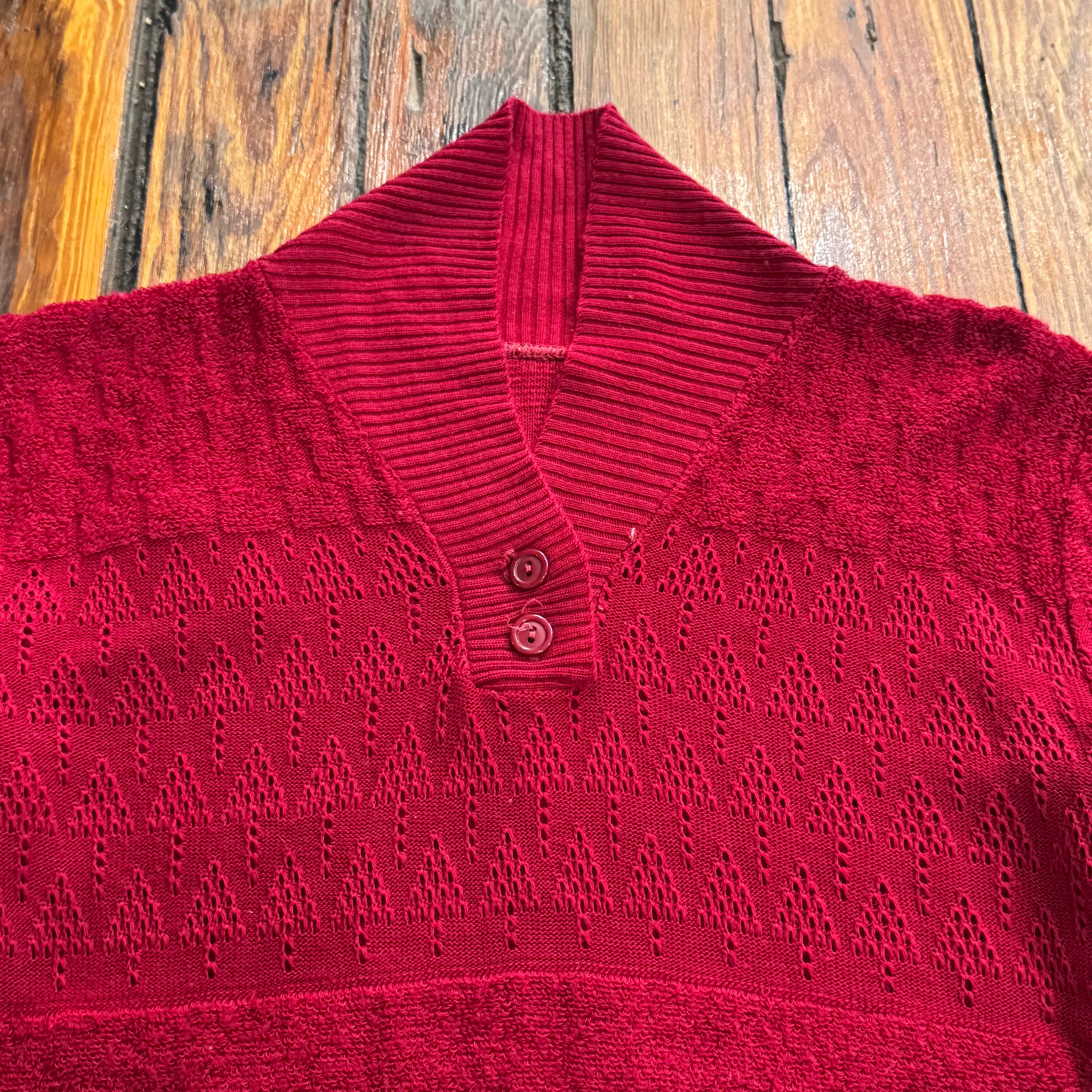 Vintage Light Weight Red Sweater Sz S
