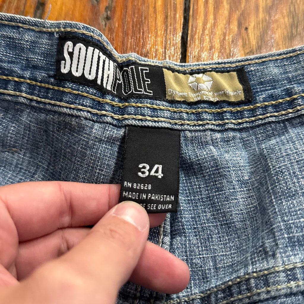 Y2K Baggy South Pole Denim Jean Shorts Sz 34