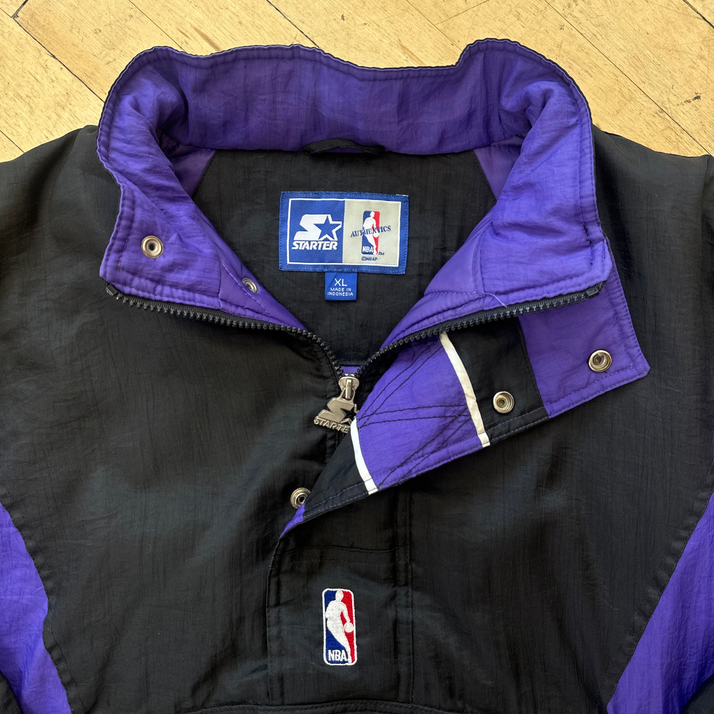 Vintage Toronto Raptors NBA Quarter Zip Starter Jacket Sz XL