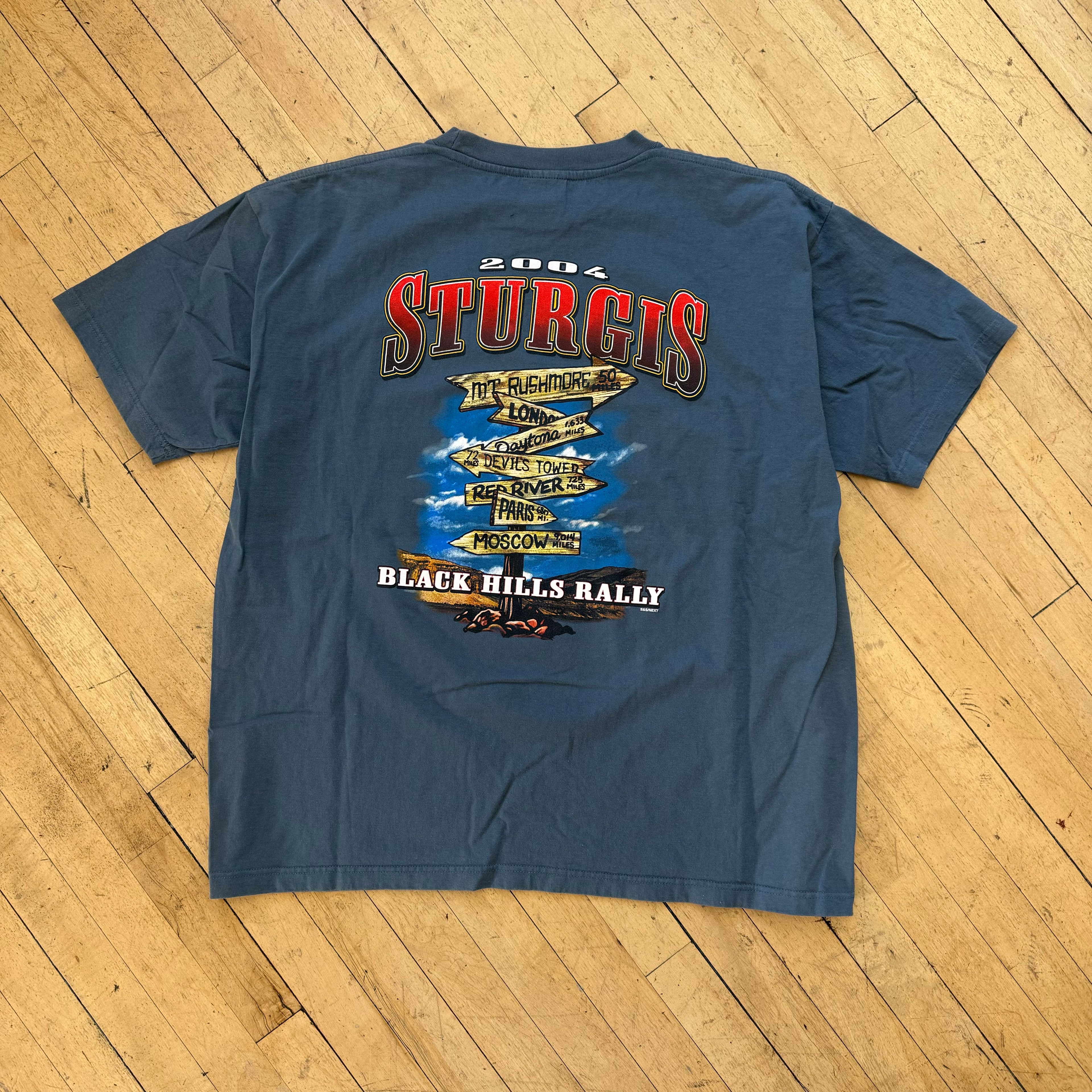 Vintage Sturgis Black Hills Rally Camo Fire T-shirt Sz XXL