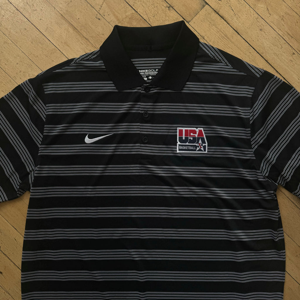 Modern Nike USA Basketball Polo T-shirt Sz L