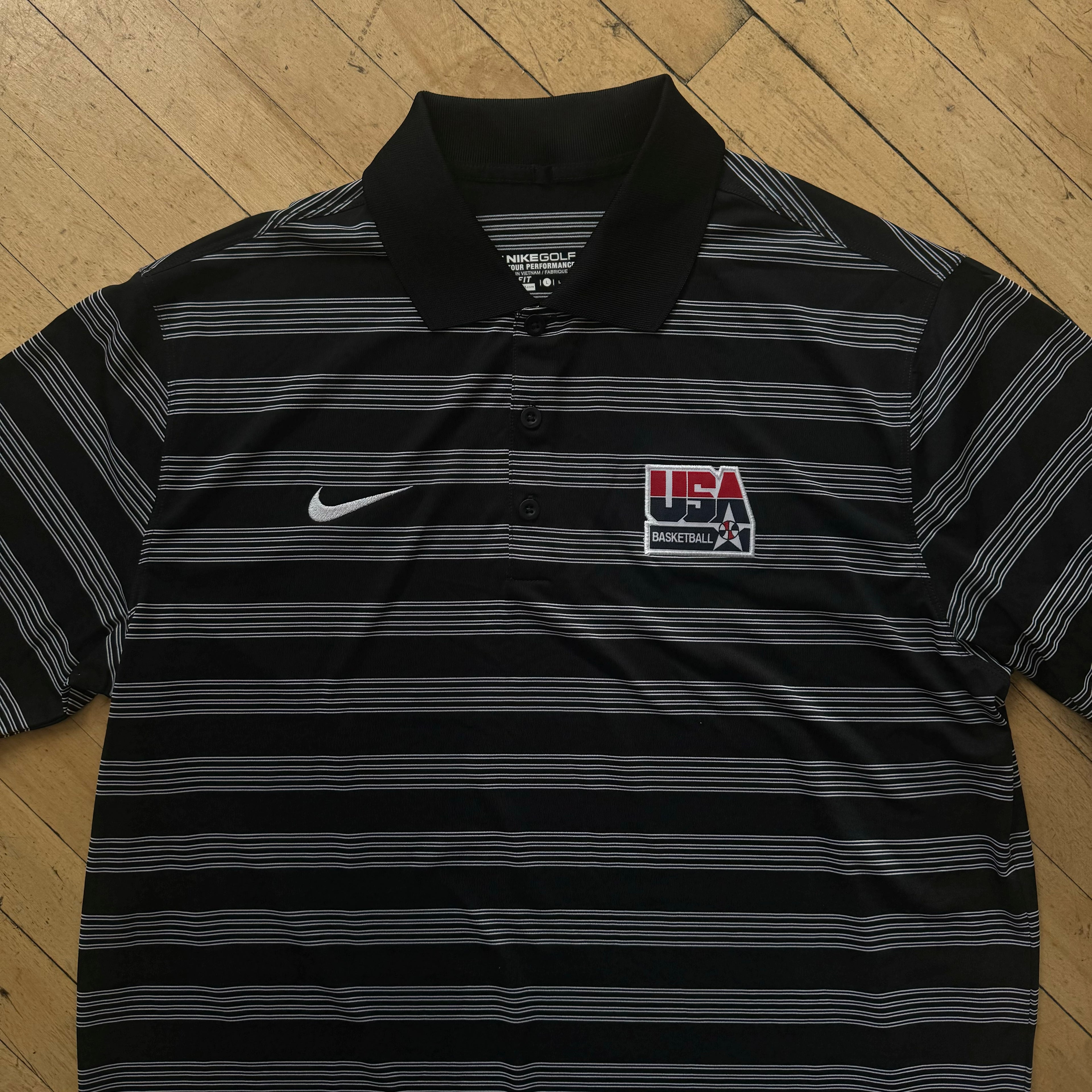 Modern Nike USA Basketball Polo T-shirt Sz L