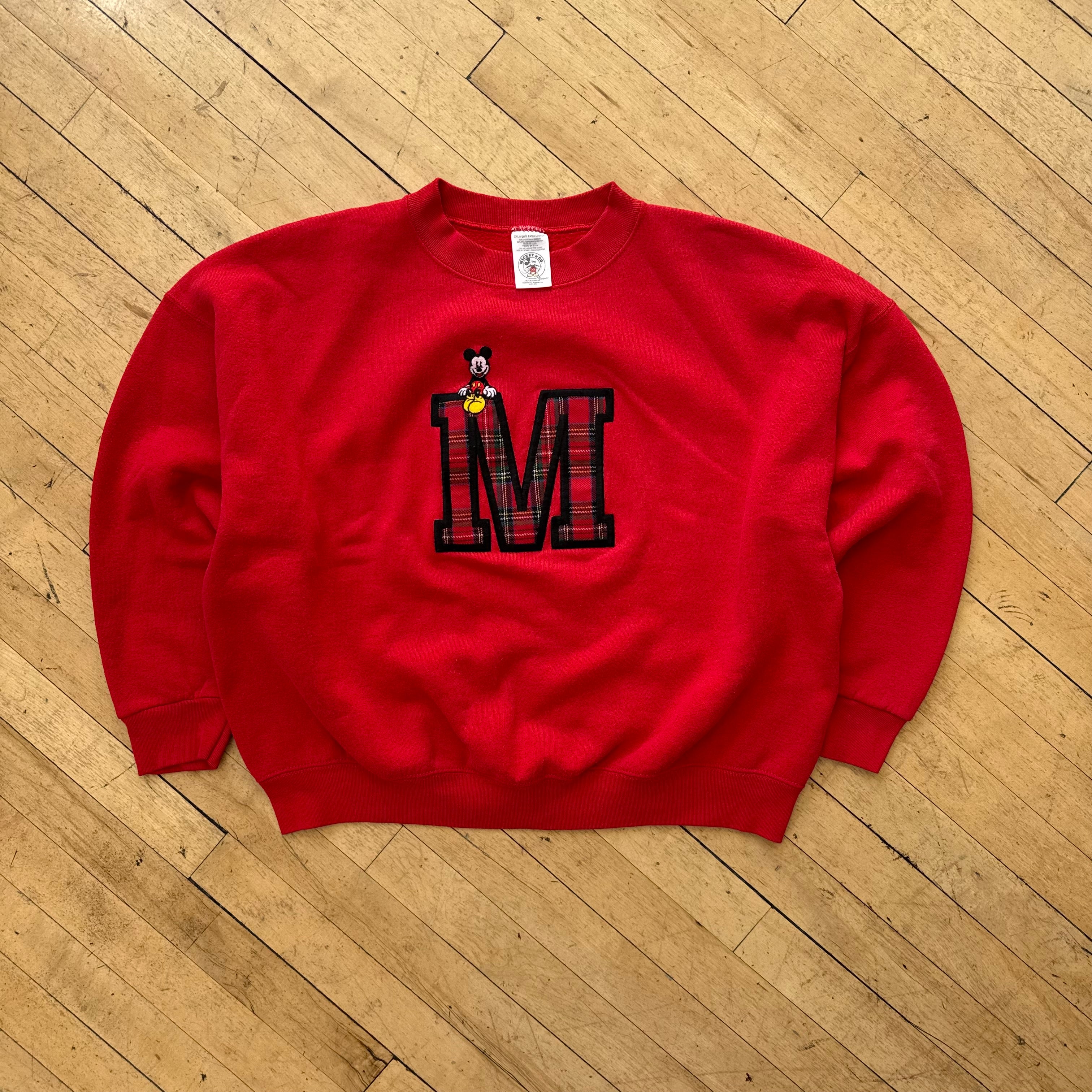 Vintage Mickey Mouse “M” CrewNeck Sz M
