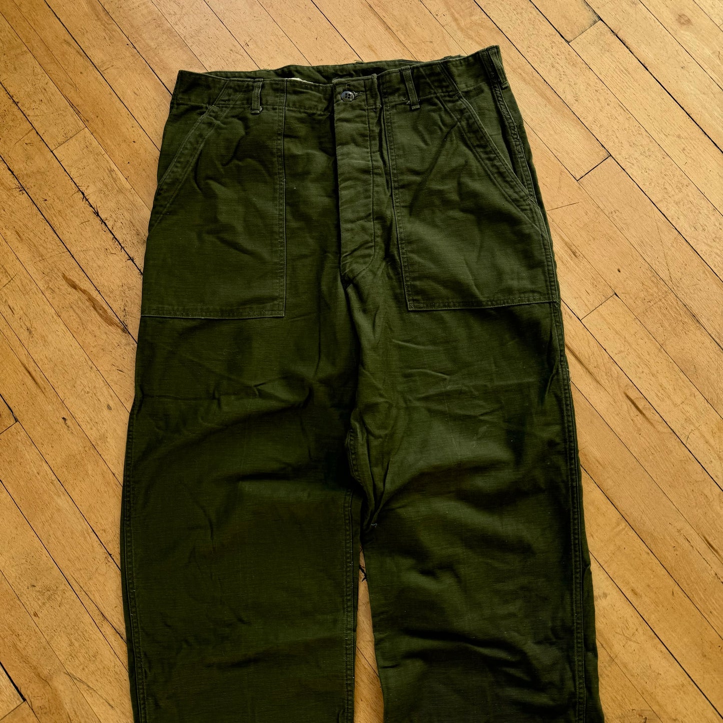 Vintage Olive Military Cargo Pants Sz 36x33