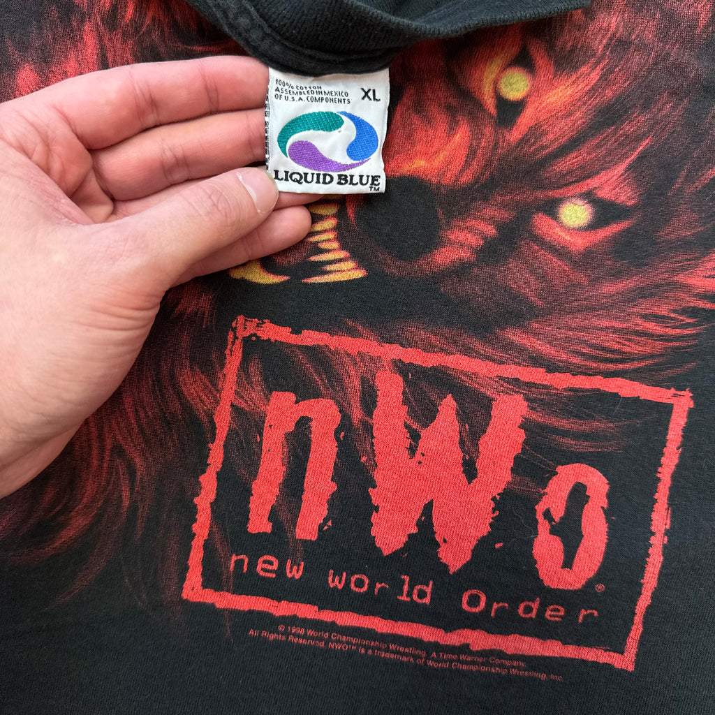 Vintage NWO New World Order Wolfpack T-Shirt Sz XL