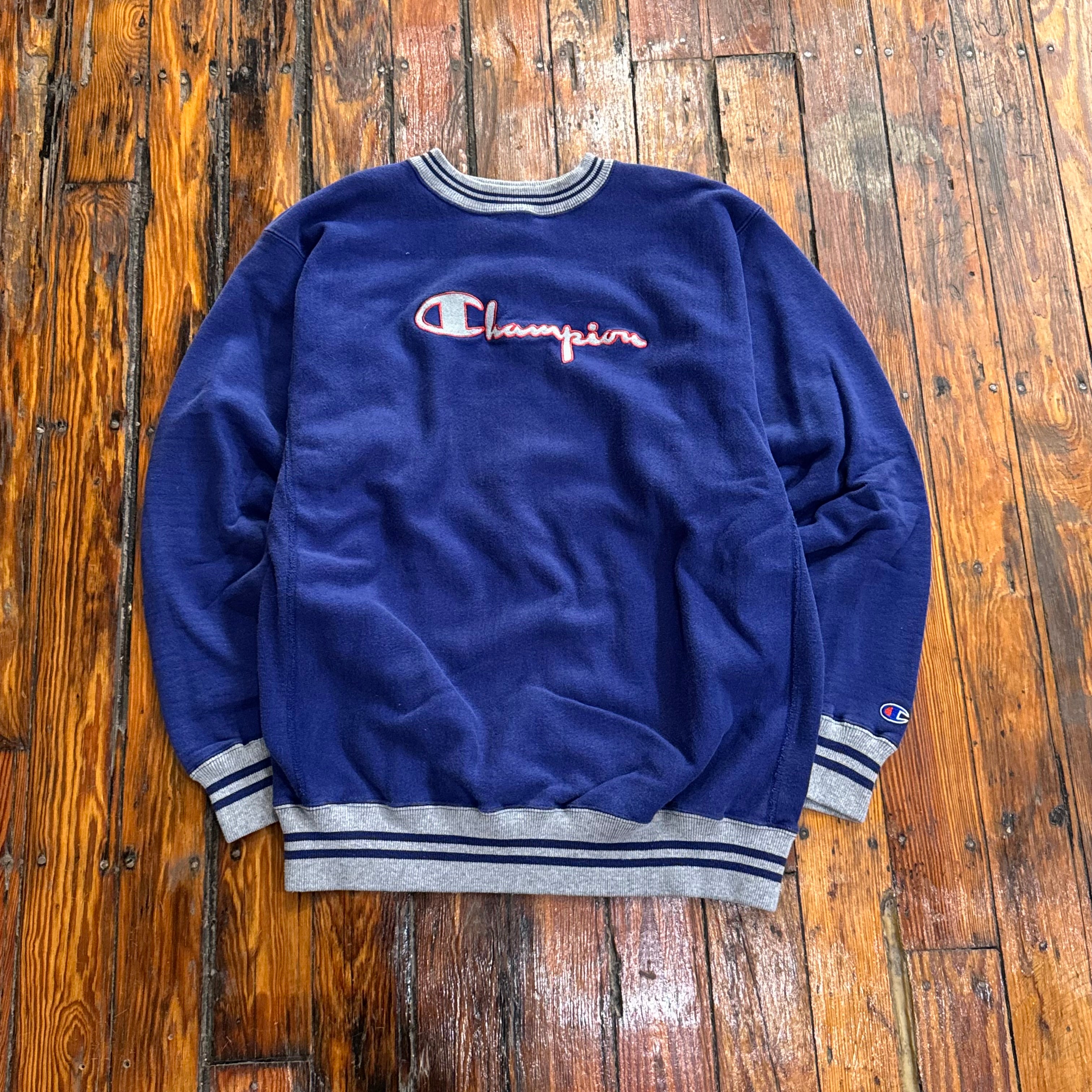 Vintage Champion SpellOut CrewNeck Sz L