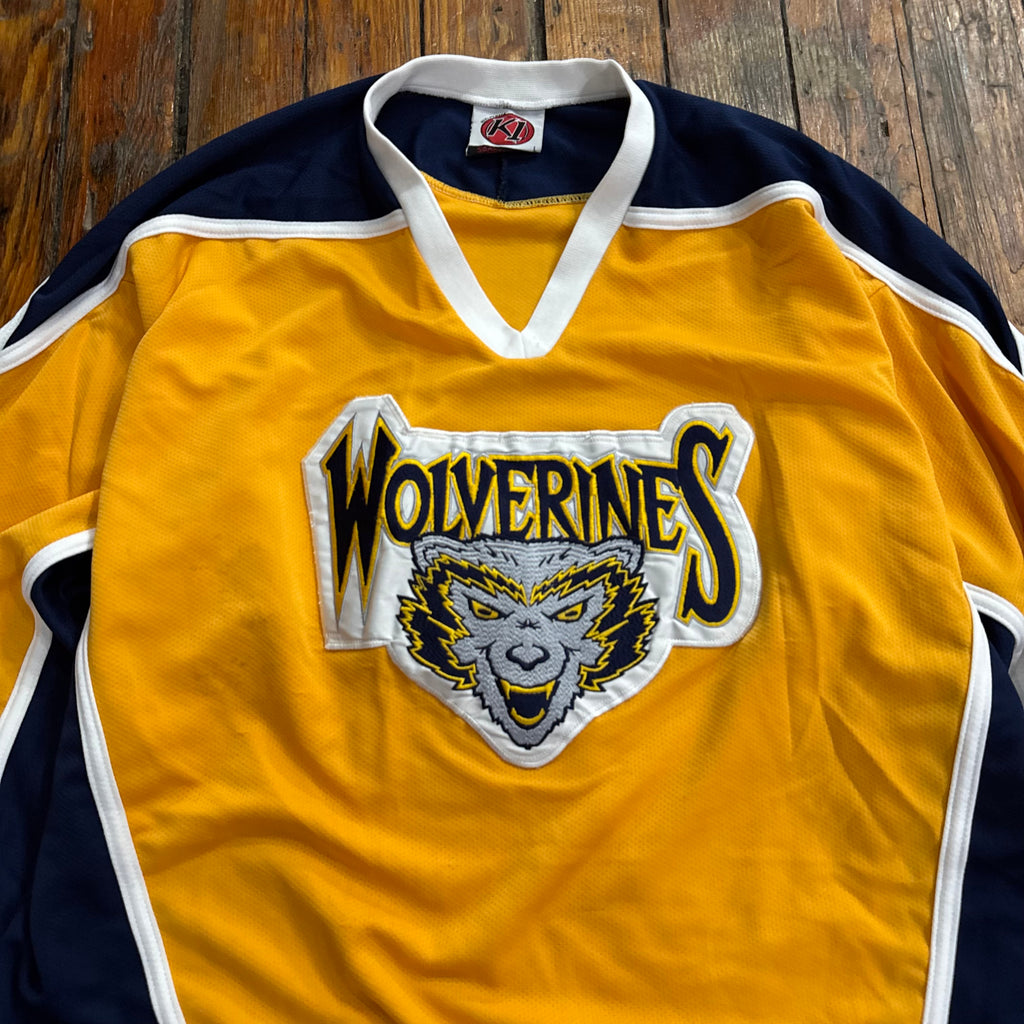 Vintage Wolverines Hockey Jersey Sz L