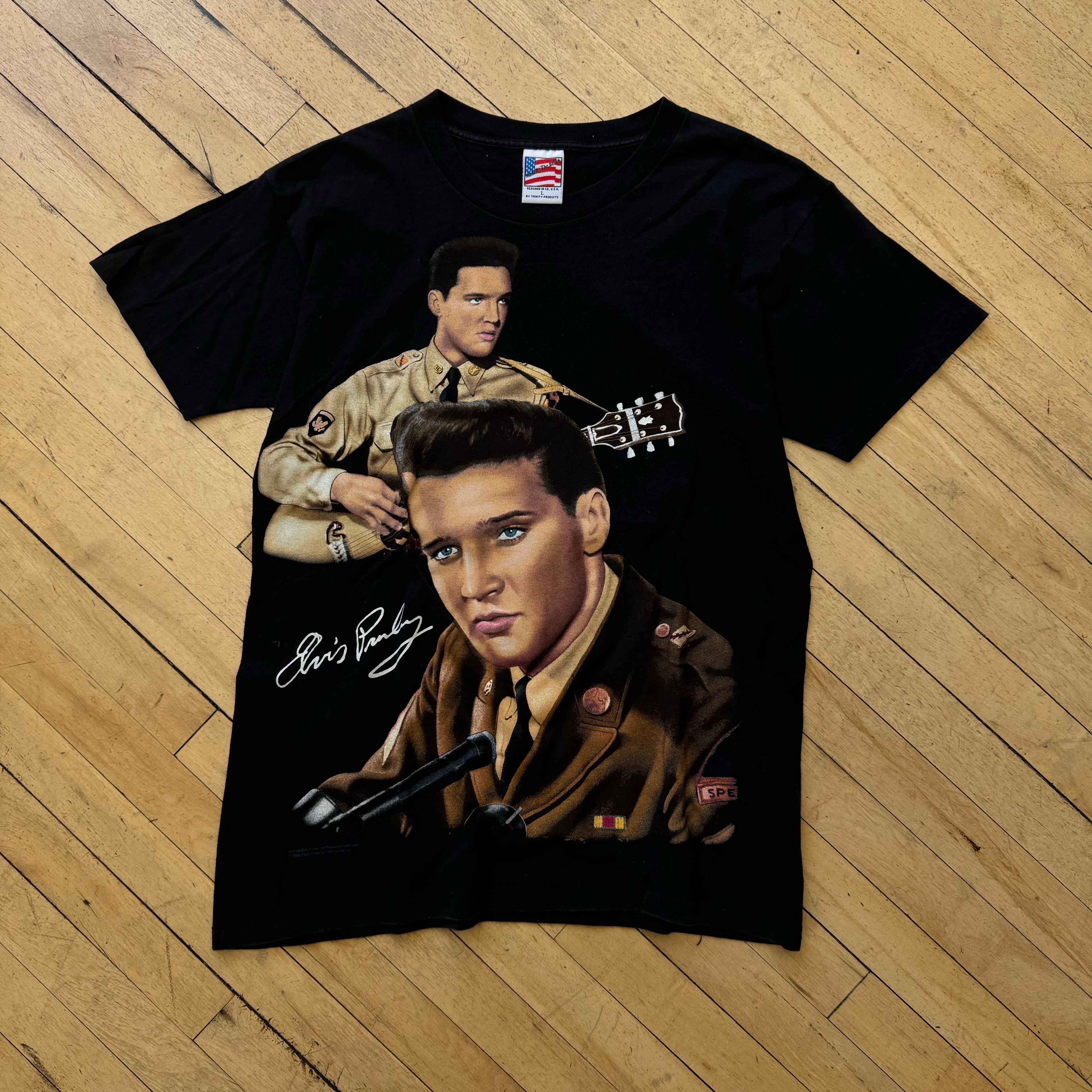 Vintage Elvis Portrait T-shirt Sz L