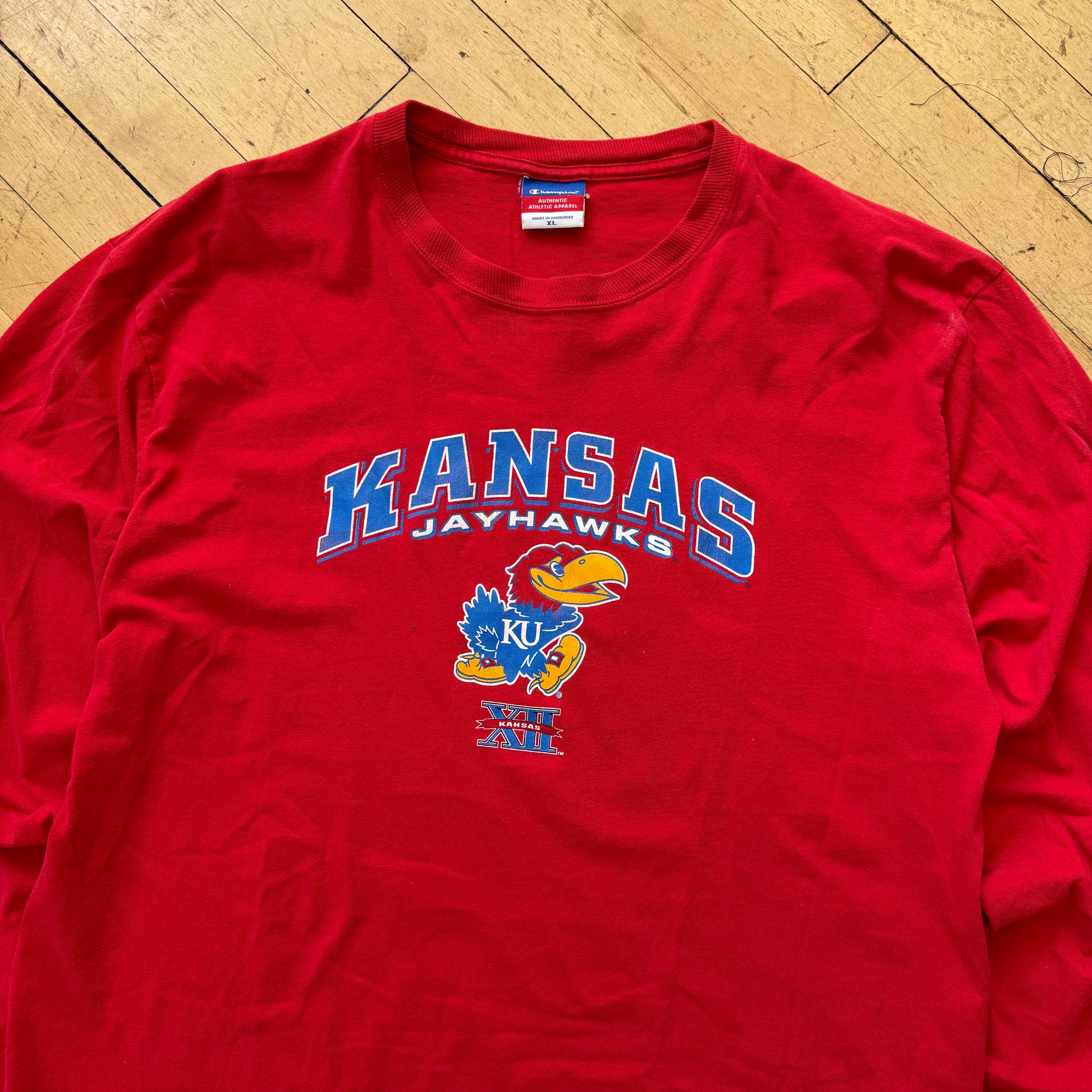 Vintage Kansas Jayhawks Long Sleeve T-shirt Sz XL