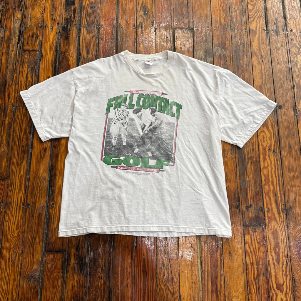 Vintage Three Stooges Full Contact Golf T-shirt Sz XXXL