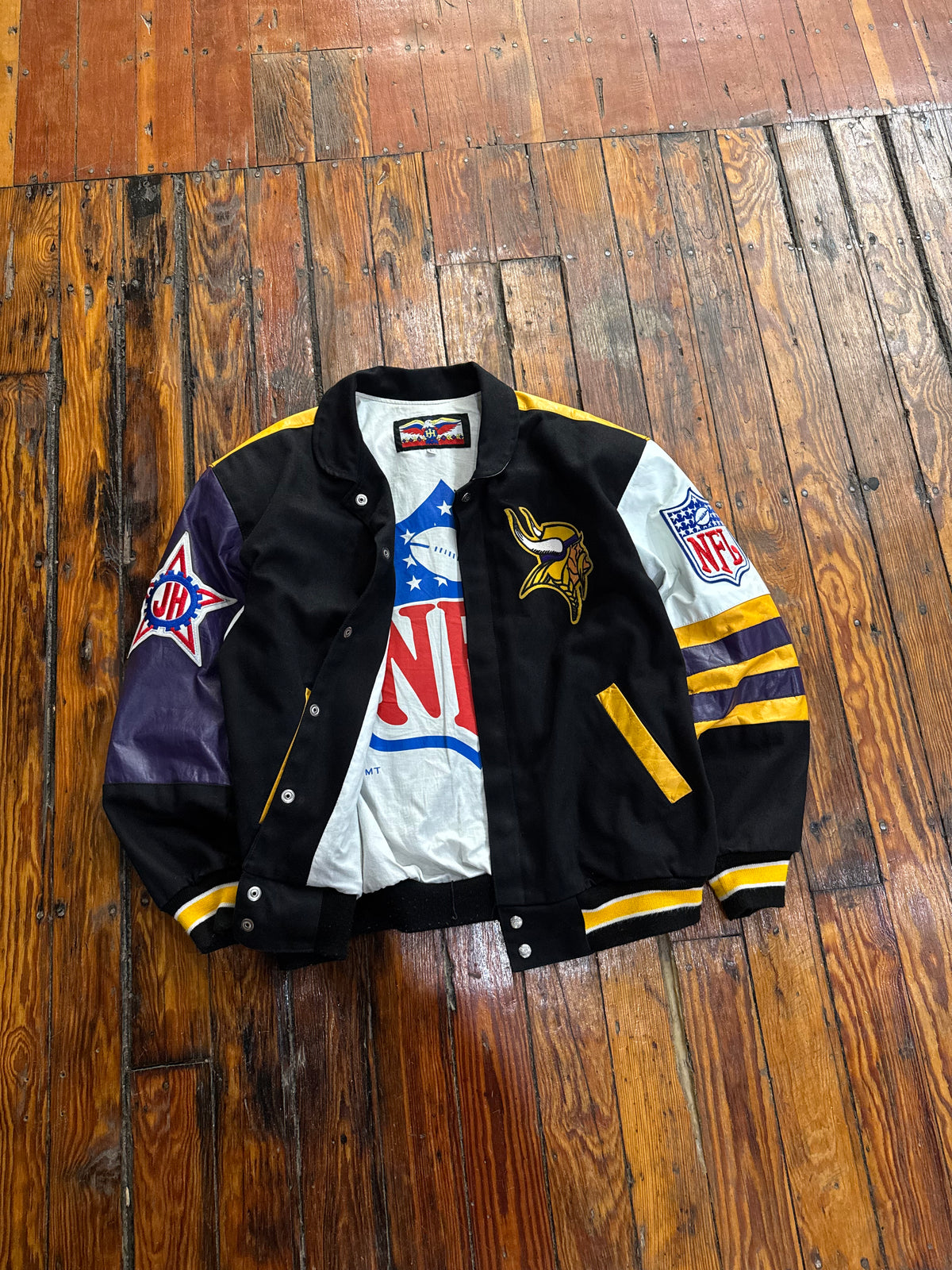 Vintage Jeff Hamilton Minnesota Vikings Jacket Sz L