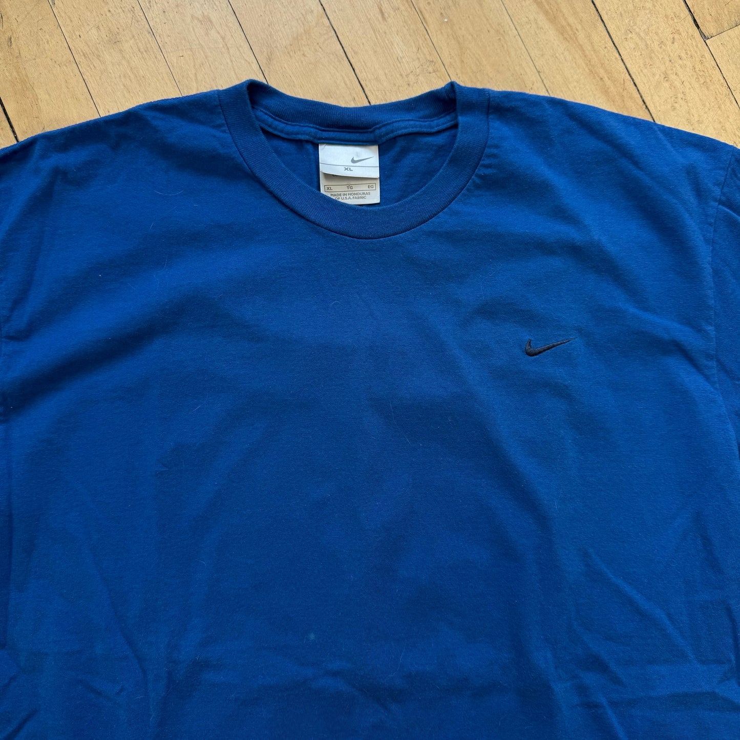 Vintage Y2K Blue Simple Swoosh Nike T-shirt Sz XL