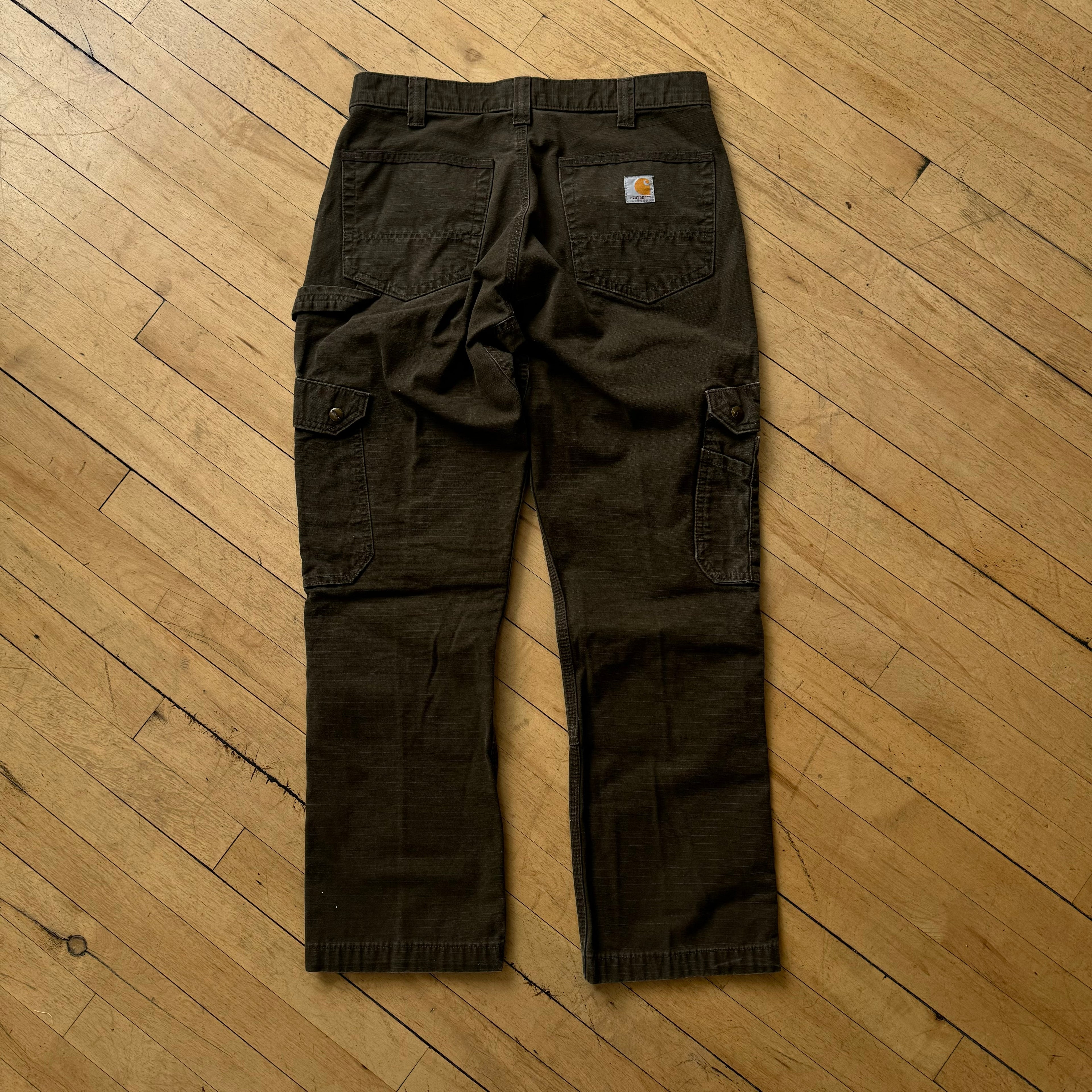 Carhartt Brown Khaki Cargo Pants Sz 34x32