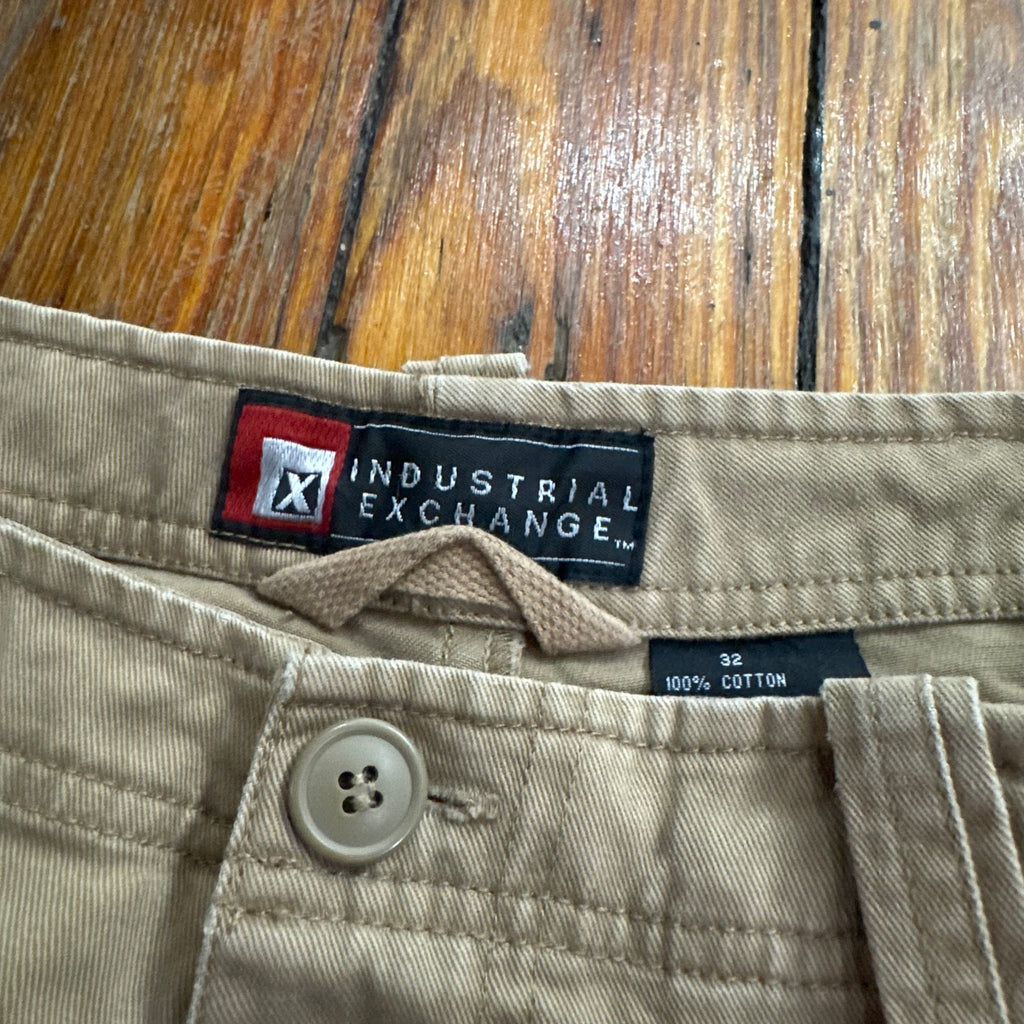 Y2K Industrial Exchange Cargo Khaki Shorts Sz 32