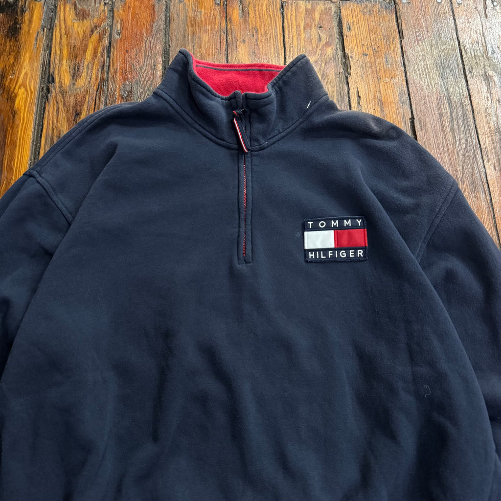 Vintage Tommy Hilfiger Quarter Zip Crewneck Sz L