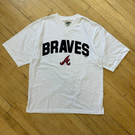 Vintage Lee Sports Atlanta Braves SpellOut T-shirt Sz L